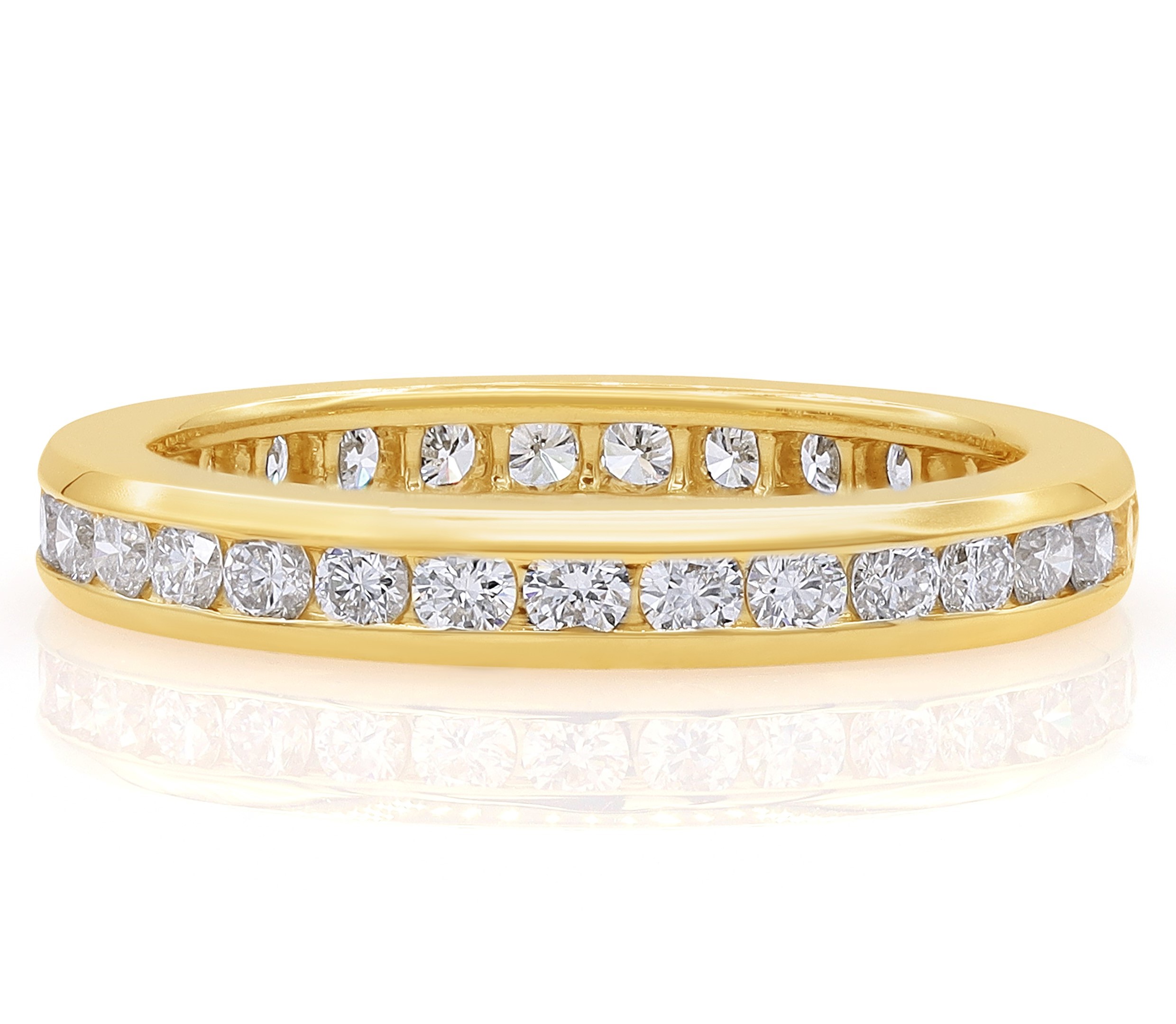 18kt Channel Set Eternity Band