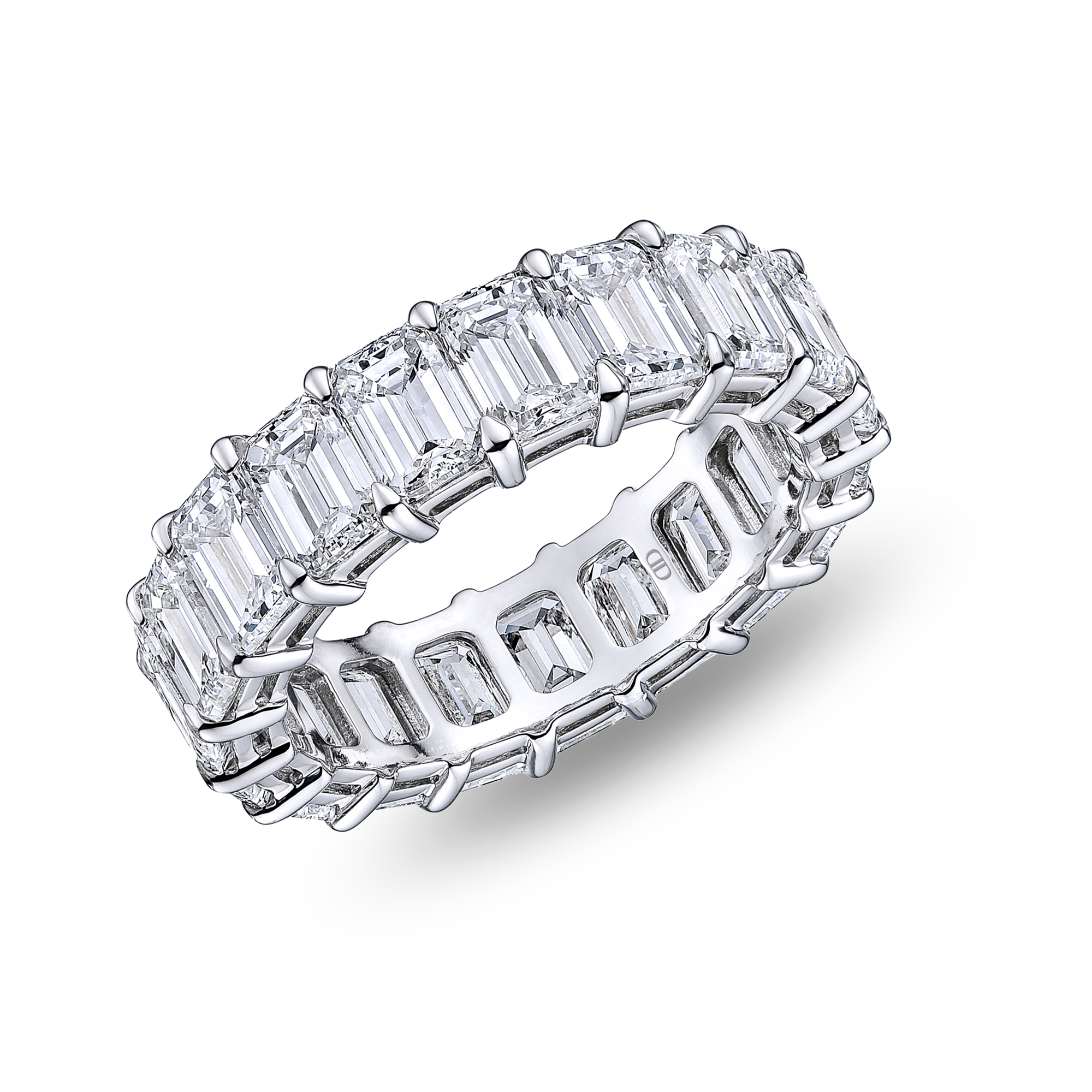 Korman Signature Emerald Diamond Buttercup Eternity Band