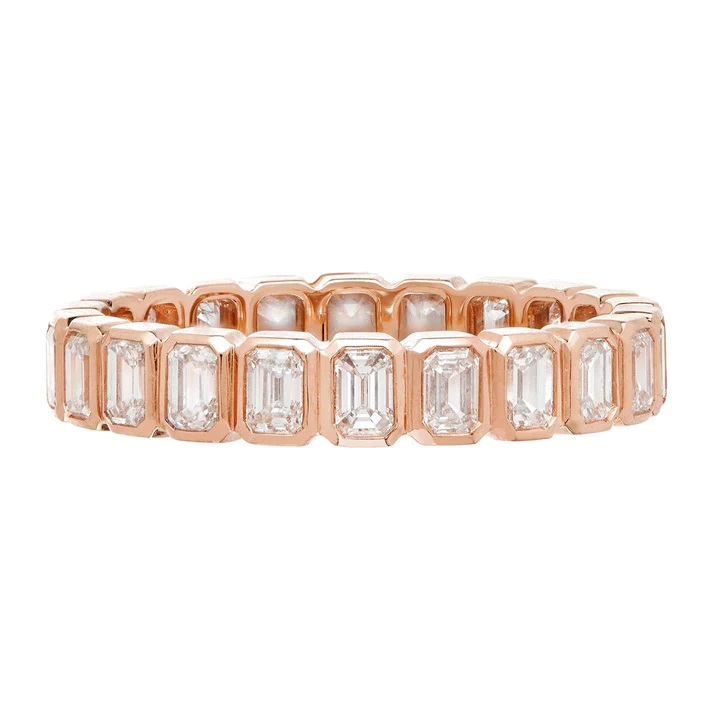 Sethi 18kt Rose Gold  Nea Radiant Cut Diamond Eternity Band