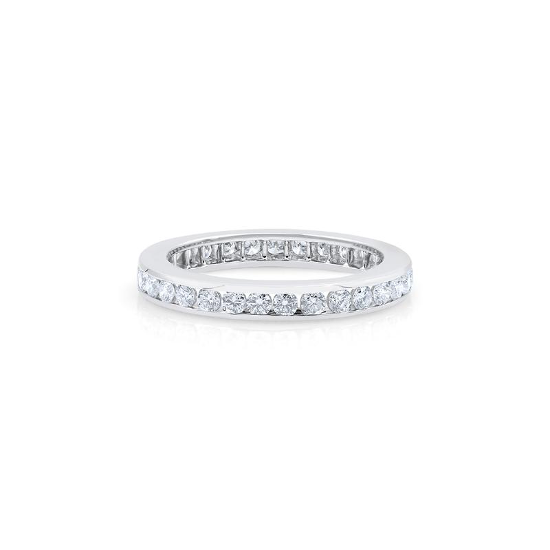 Oscar Heyman Platinum 1.11ctw 27 Fg Vs Round Diamond 3mm Channel Set Eternity Band Size 6