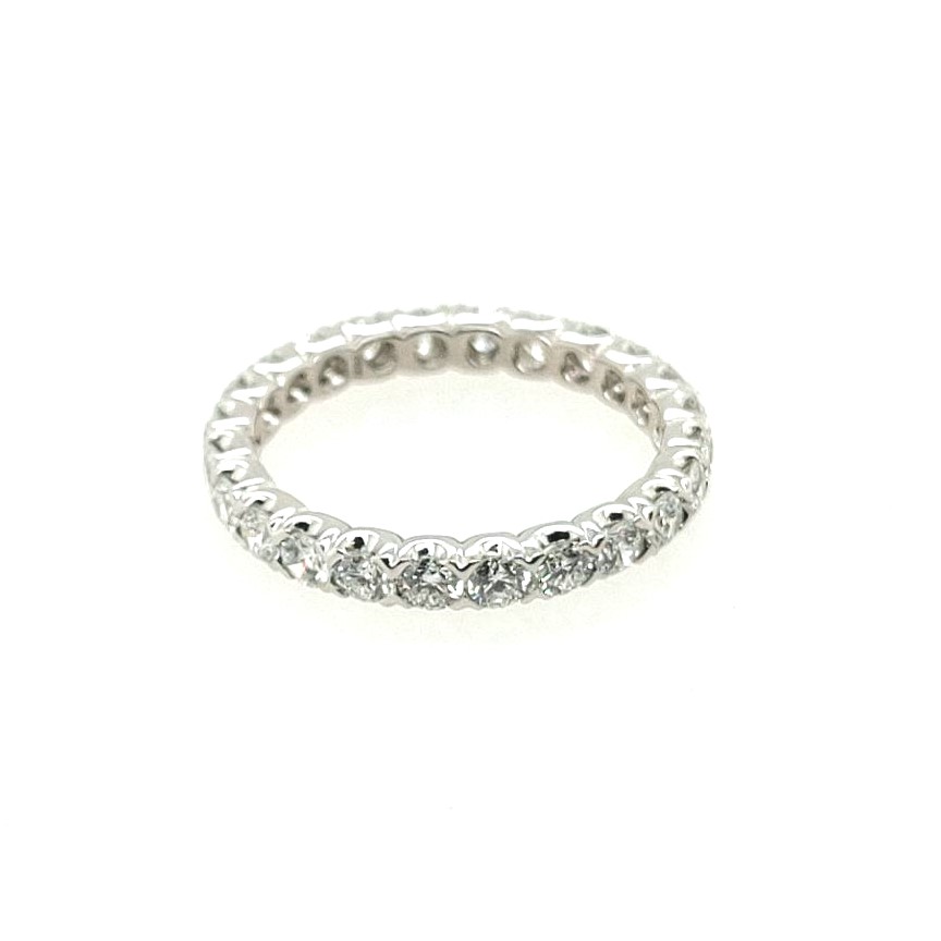 Oscar Heyman Platinum 1.34ctw 24 Fg Vs Round Diamond Fishtail Eternity Band Size 6