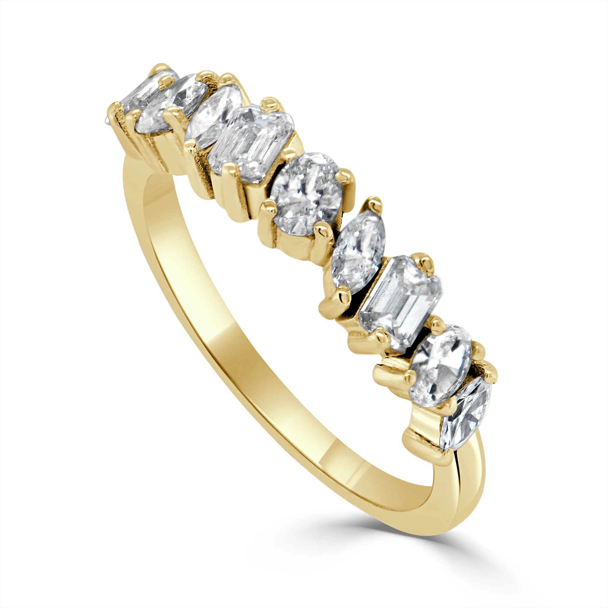 14k Gold & Mixed Fancy-shape Diamond Ring