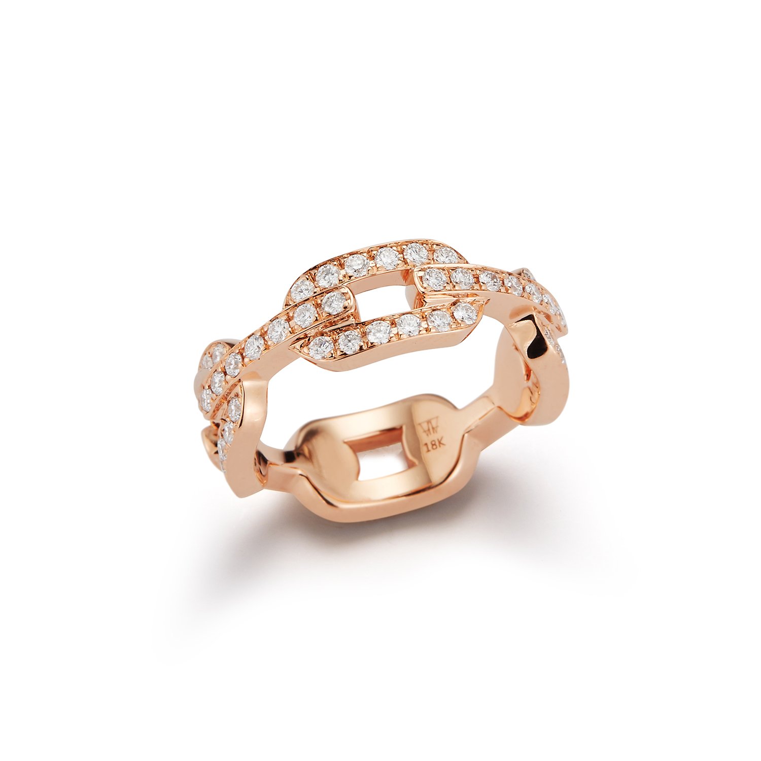 Walter's Faith 18kt Rose Gold Saxon Chain Link Ring