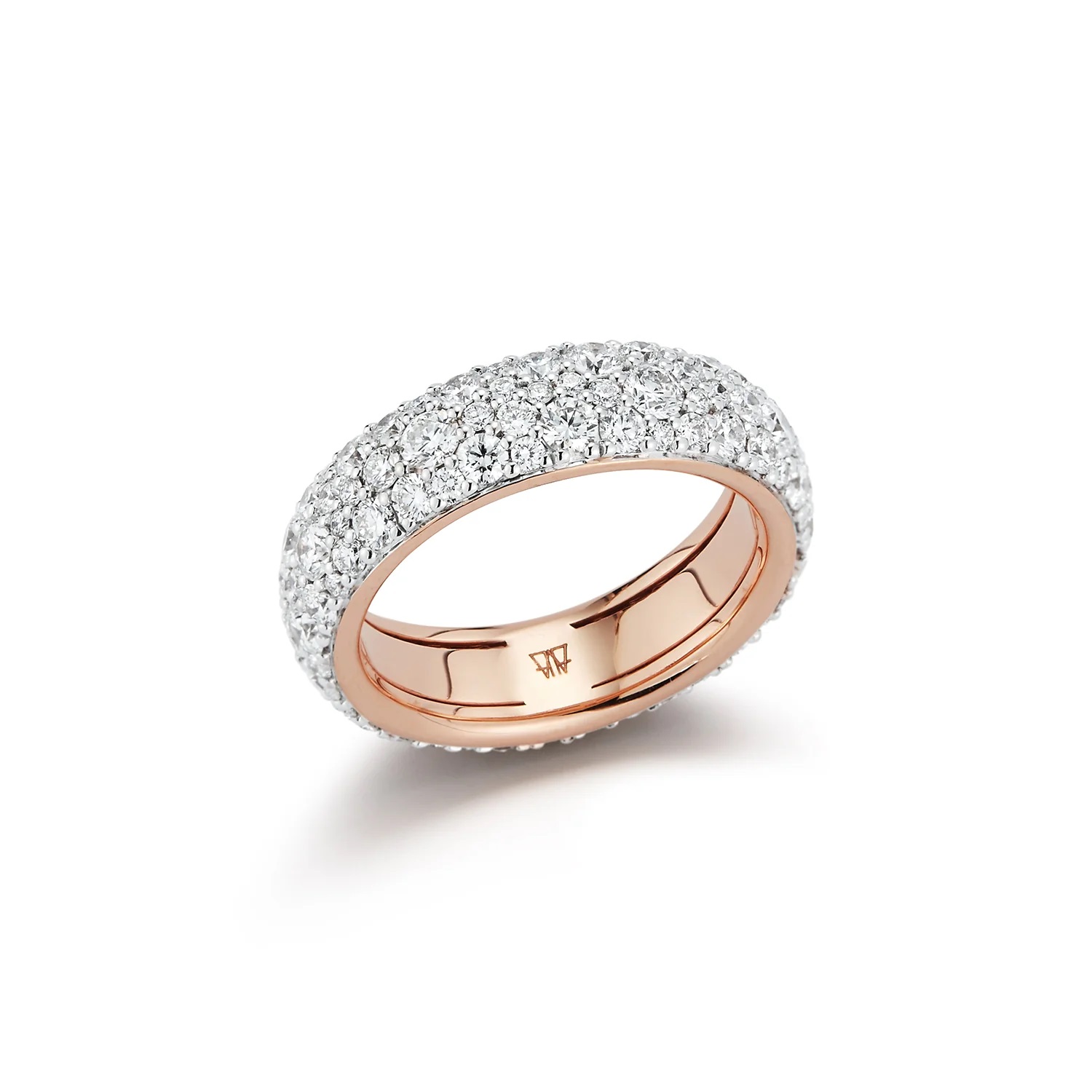 18kt White Diamond Pebble Band