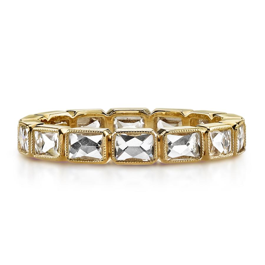 Single Stone 18kt Yellow Gold "Julia" Eternity Band