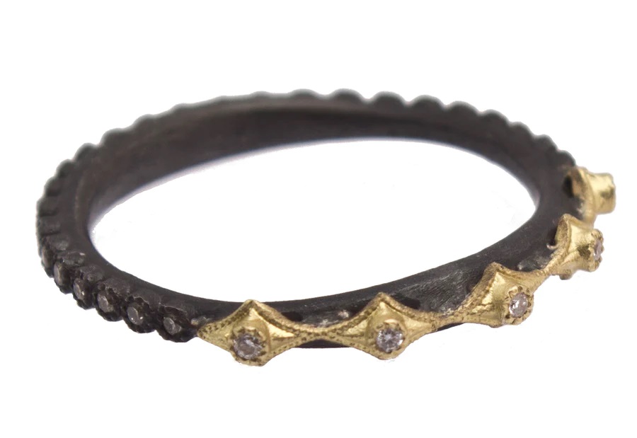 18kt Old World Multi-cravelli Stack Ring