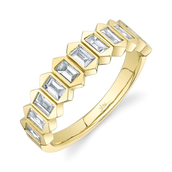 Korman Signature 14kt Yellow Gold Diamond Baguette Bezel Ring