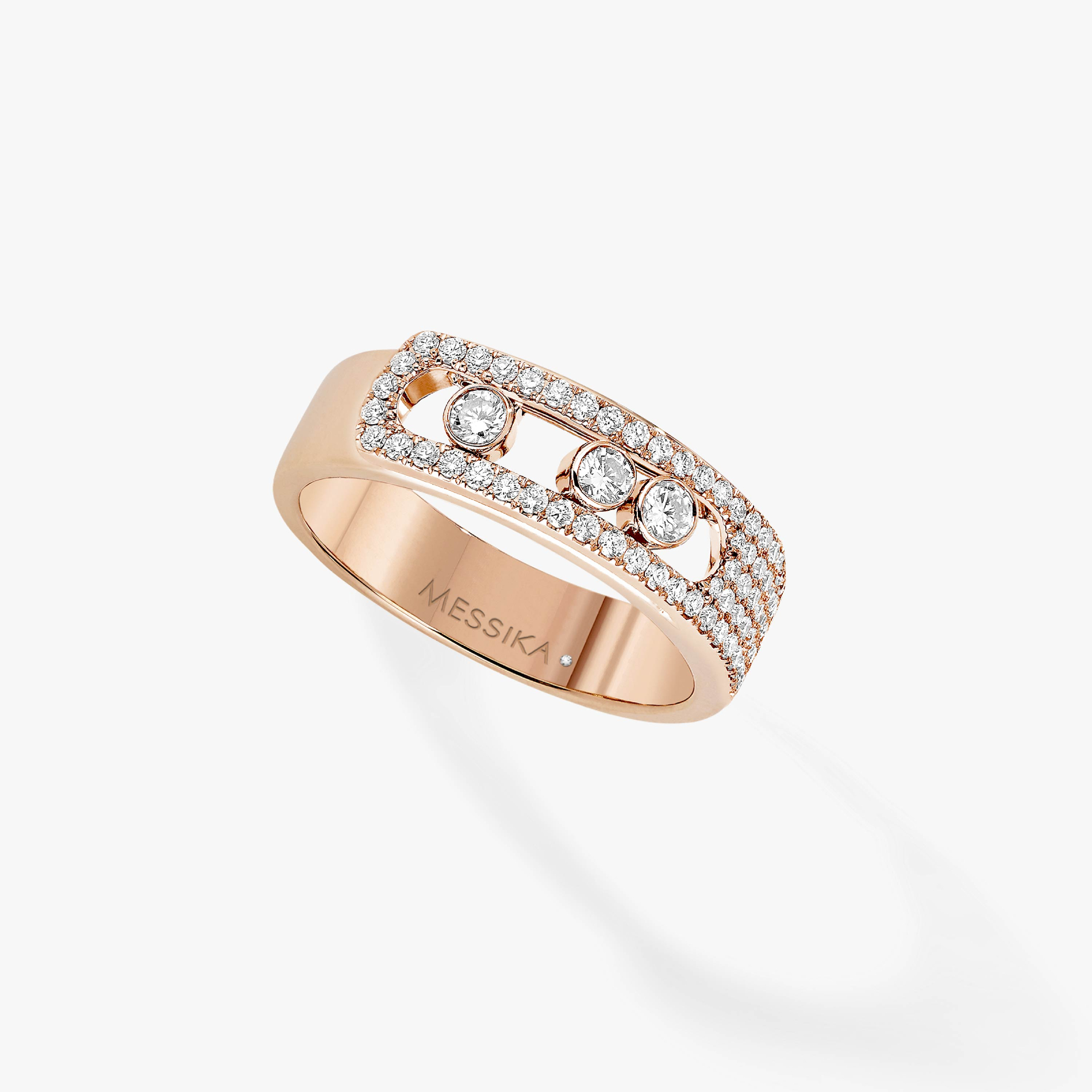 Messika 18kt Rose Gold Move Noa Pave Ring