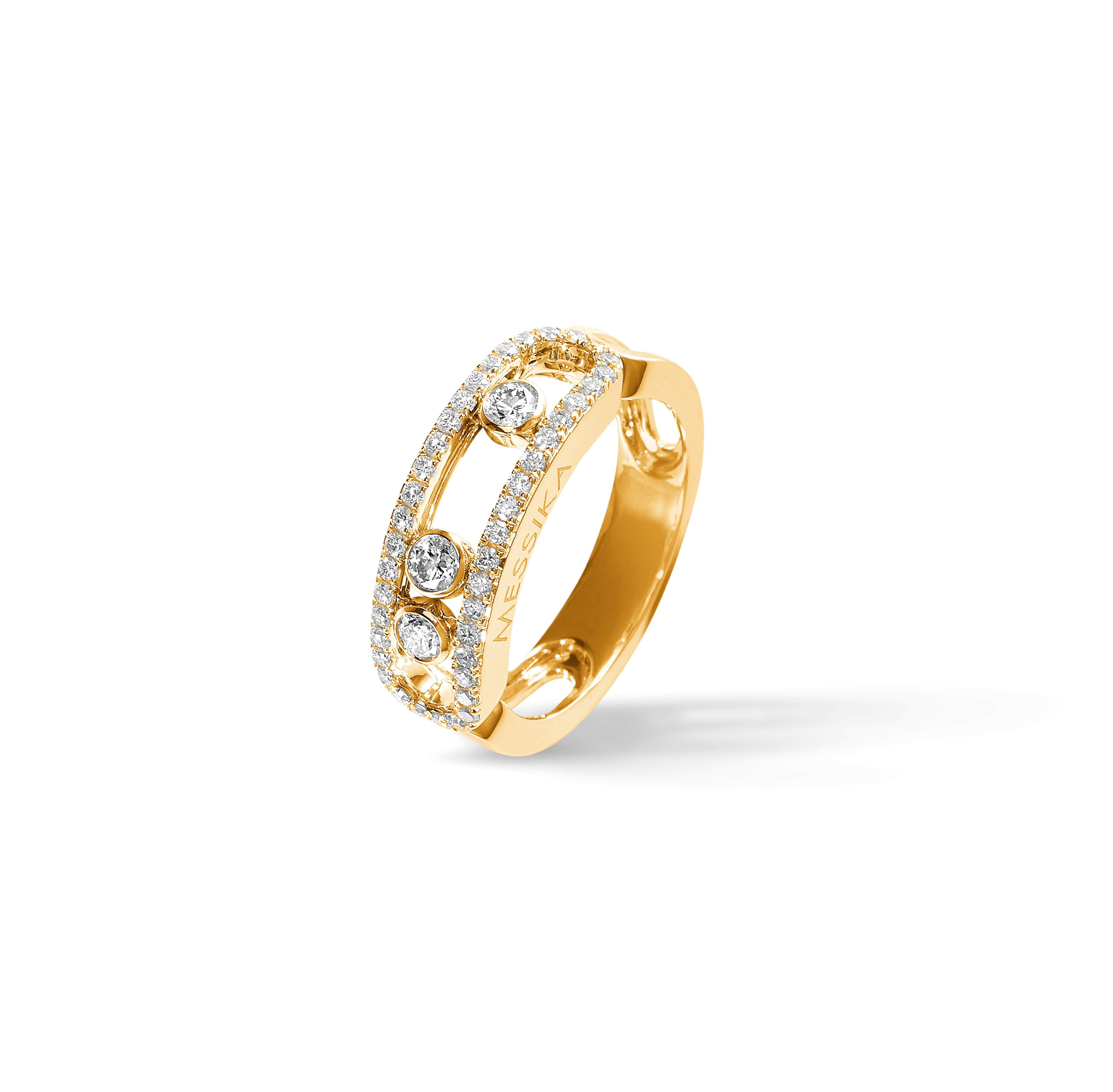 Messika 18kt Yellow Gold Move Classic Pavé Ring