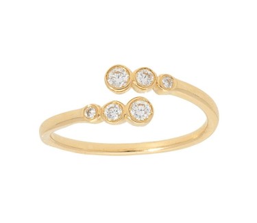 6 Stone Diamond Bezel Ring