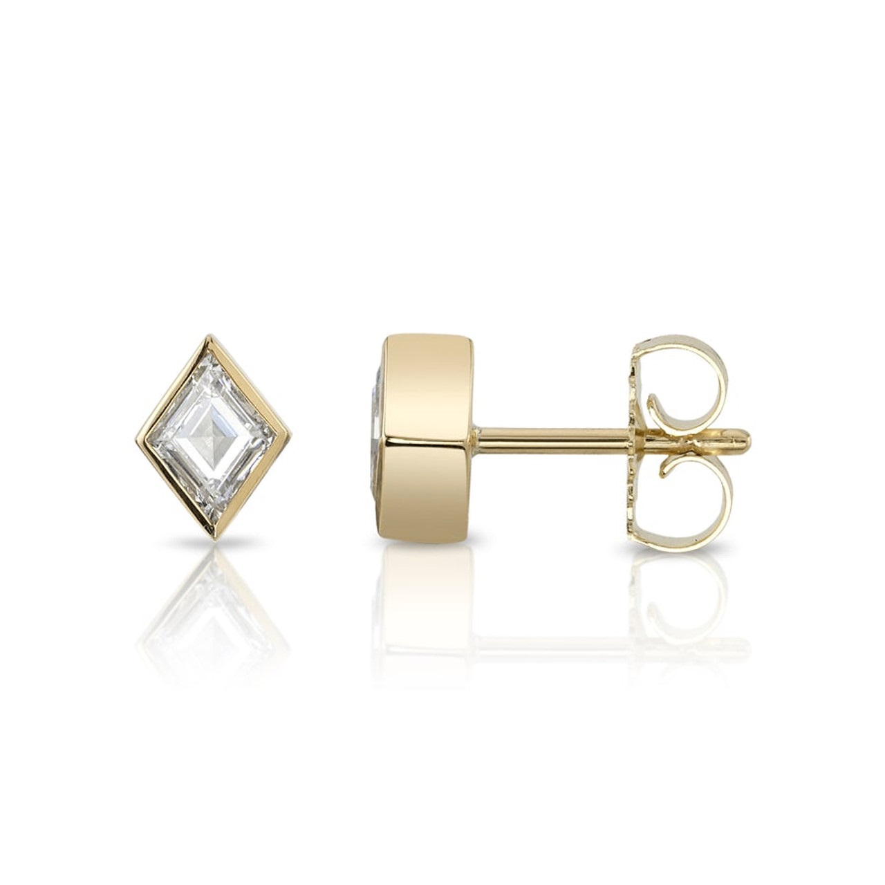 Single Stone 18kt Yellow Gold Sloane Stud Earrings