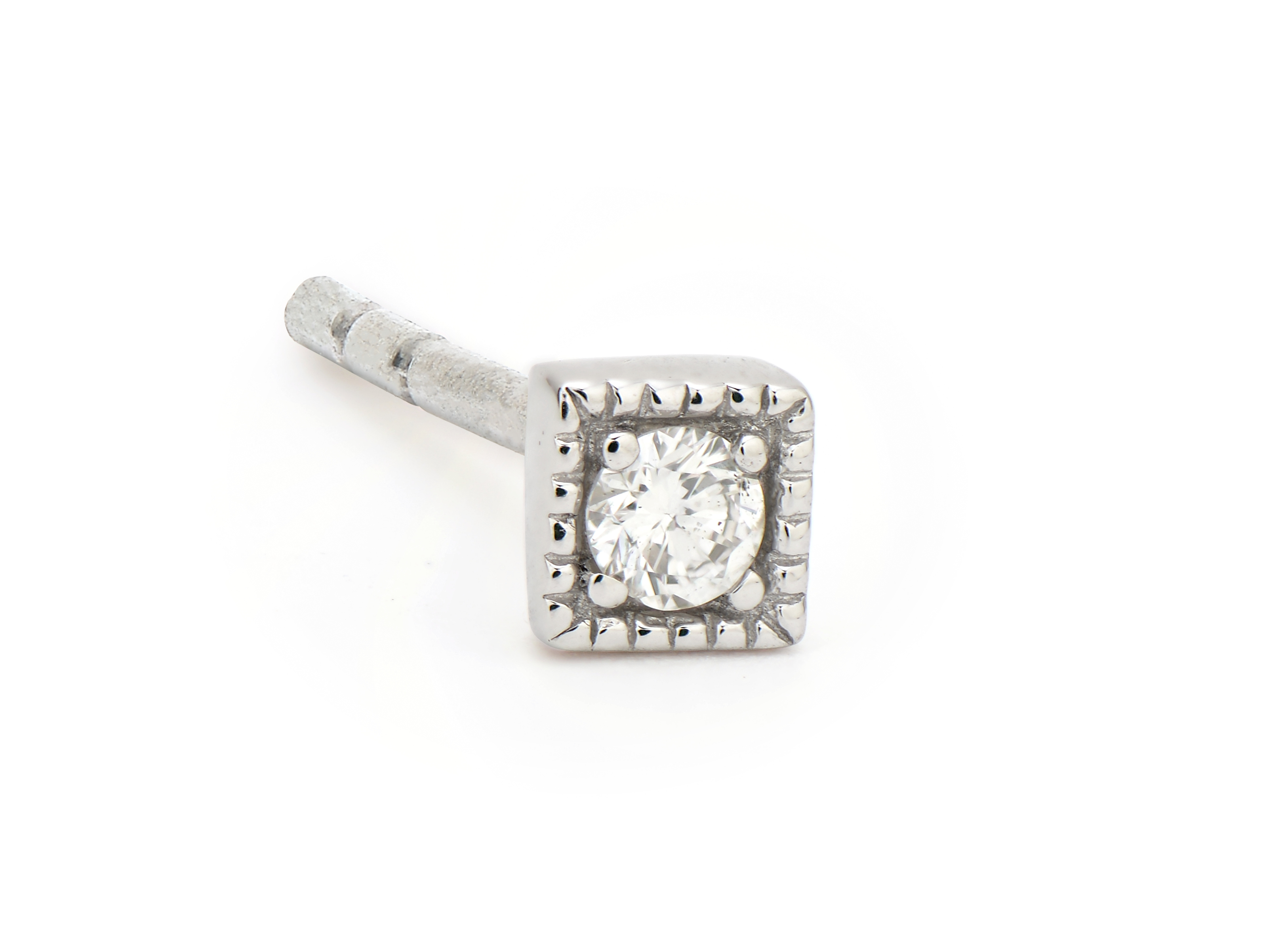 18kt Petite Diamond Kite Stud Earring