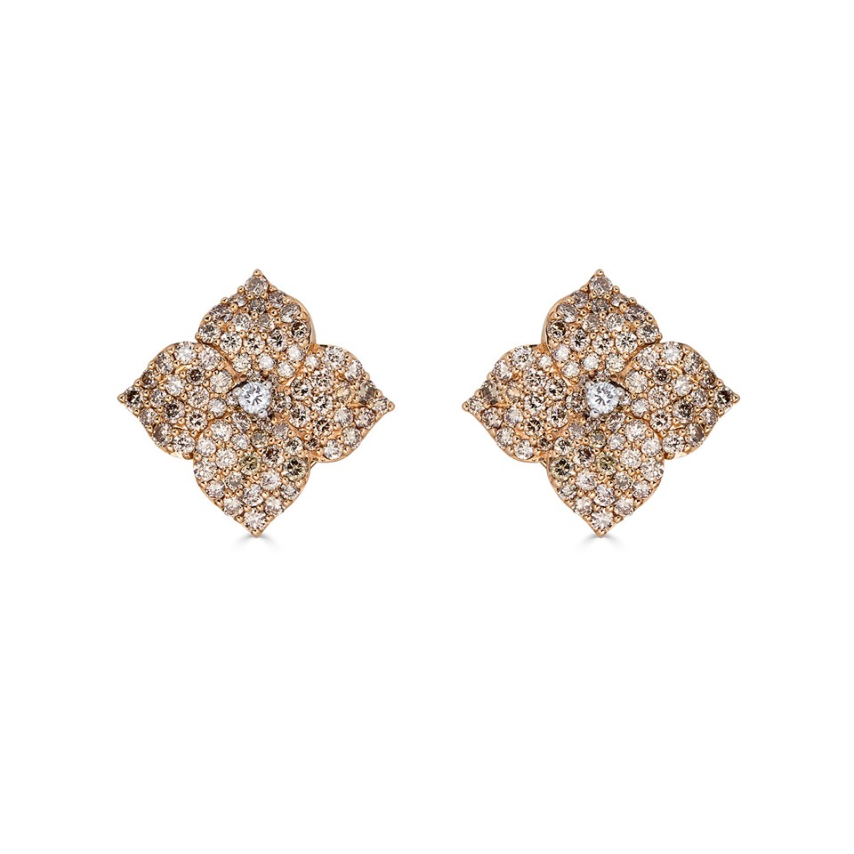 18kt Small Flower Earrings