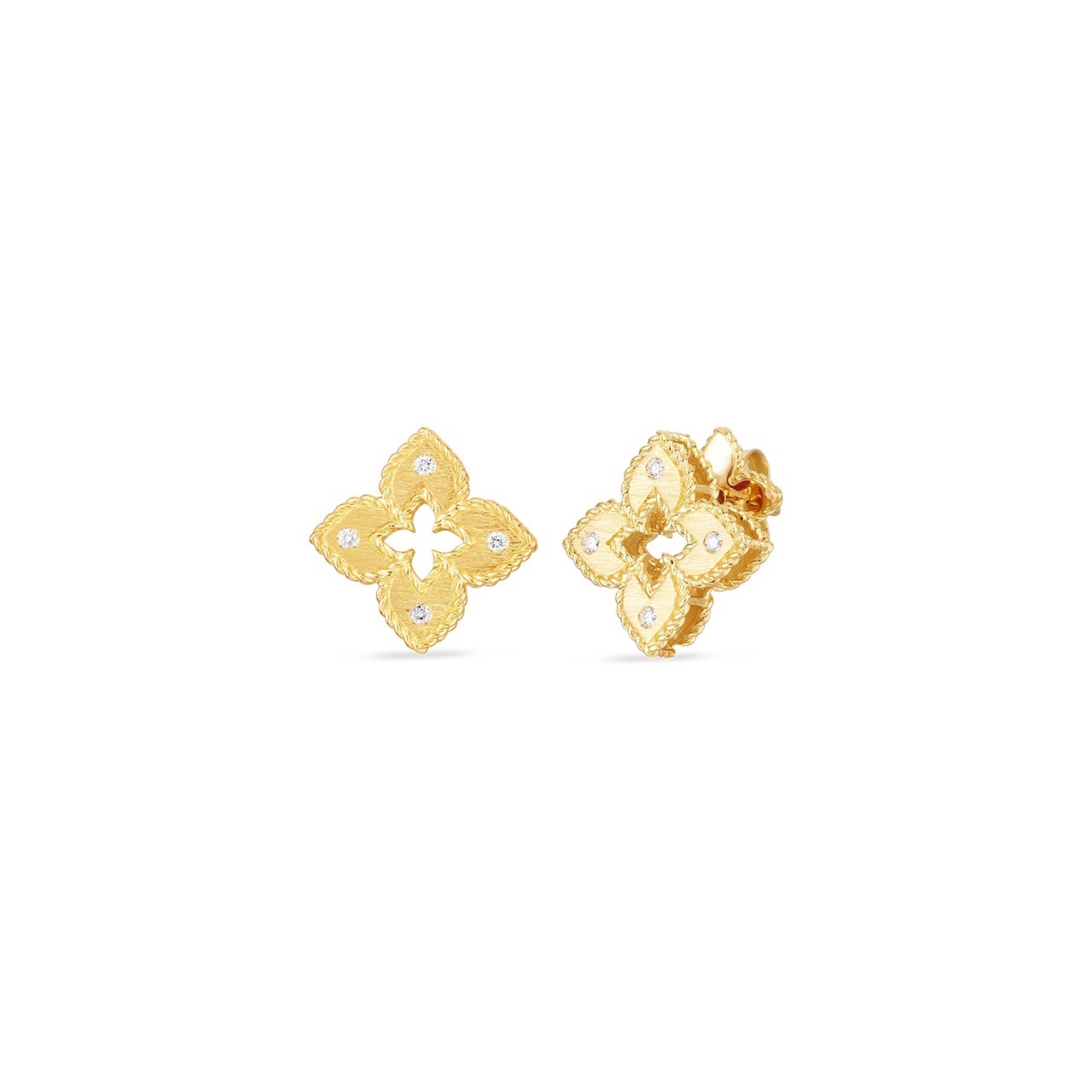 18kt Petite Venetian Diamond Earrings