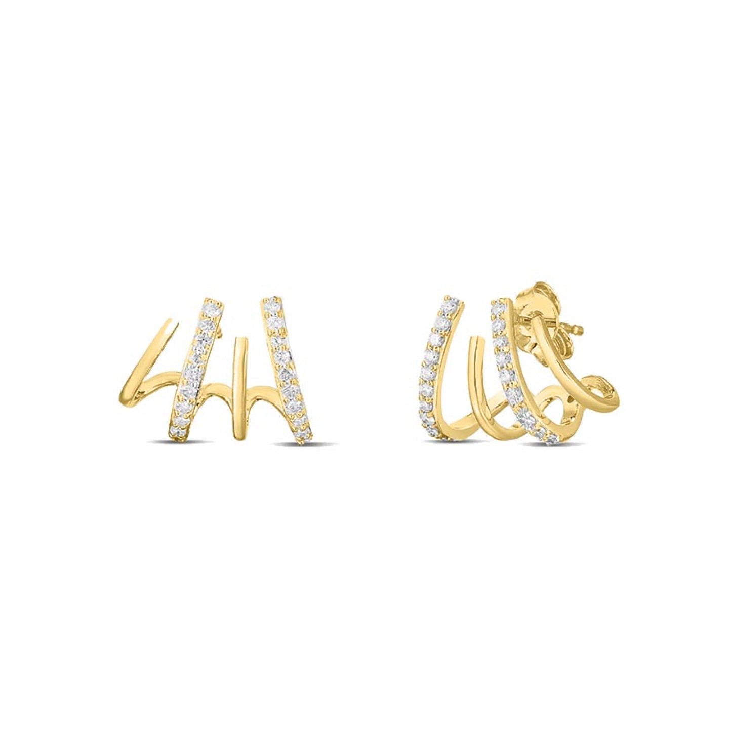 18kt Diamond Curl Earrings