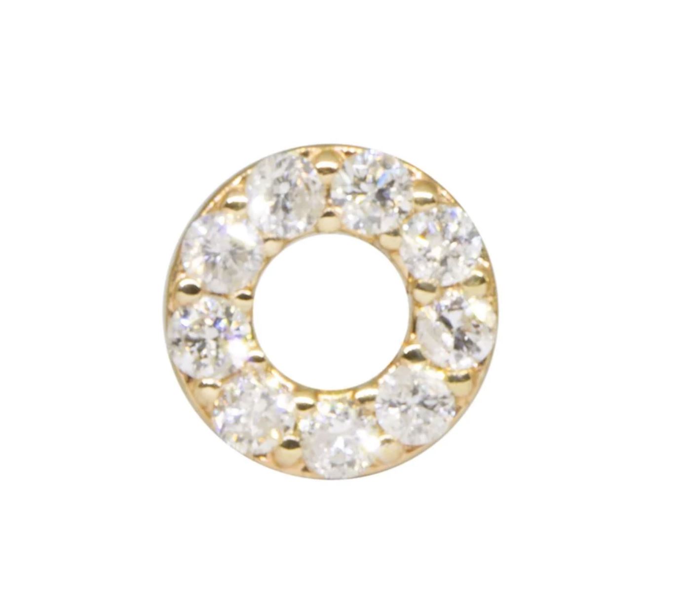 18kt Donut Stud Earring