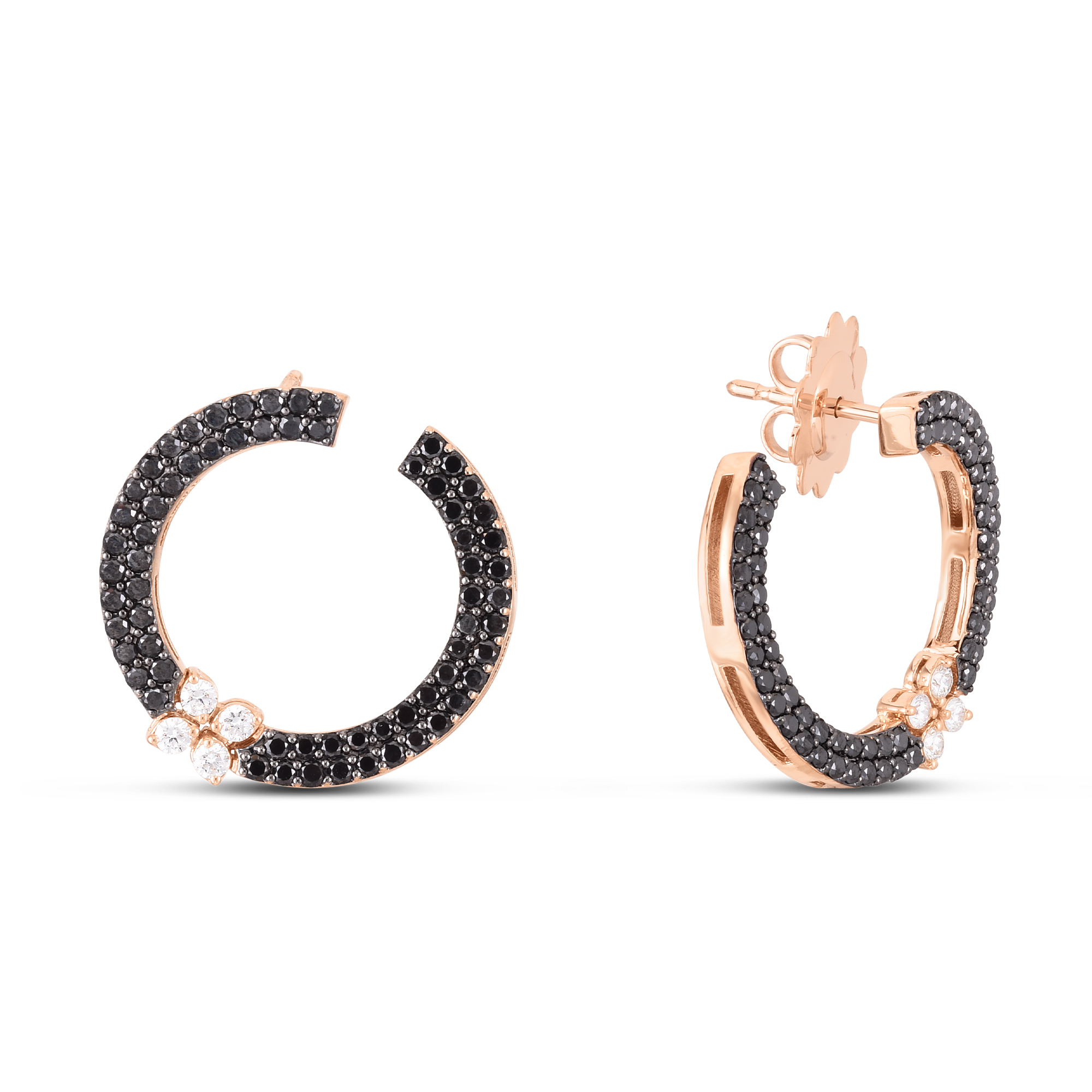 18kt Love In Verona Black Diamond Earrings