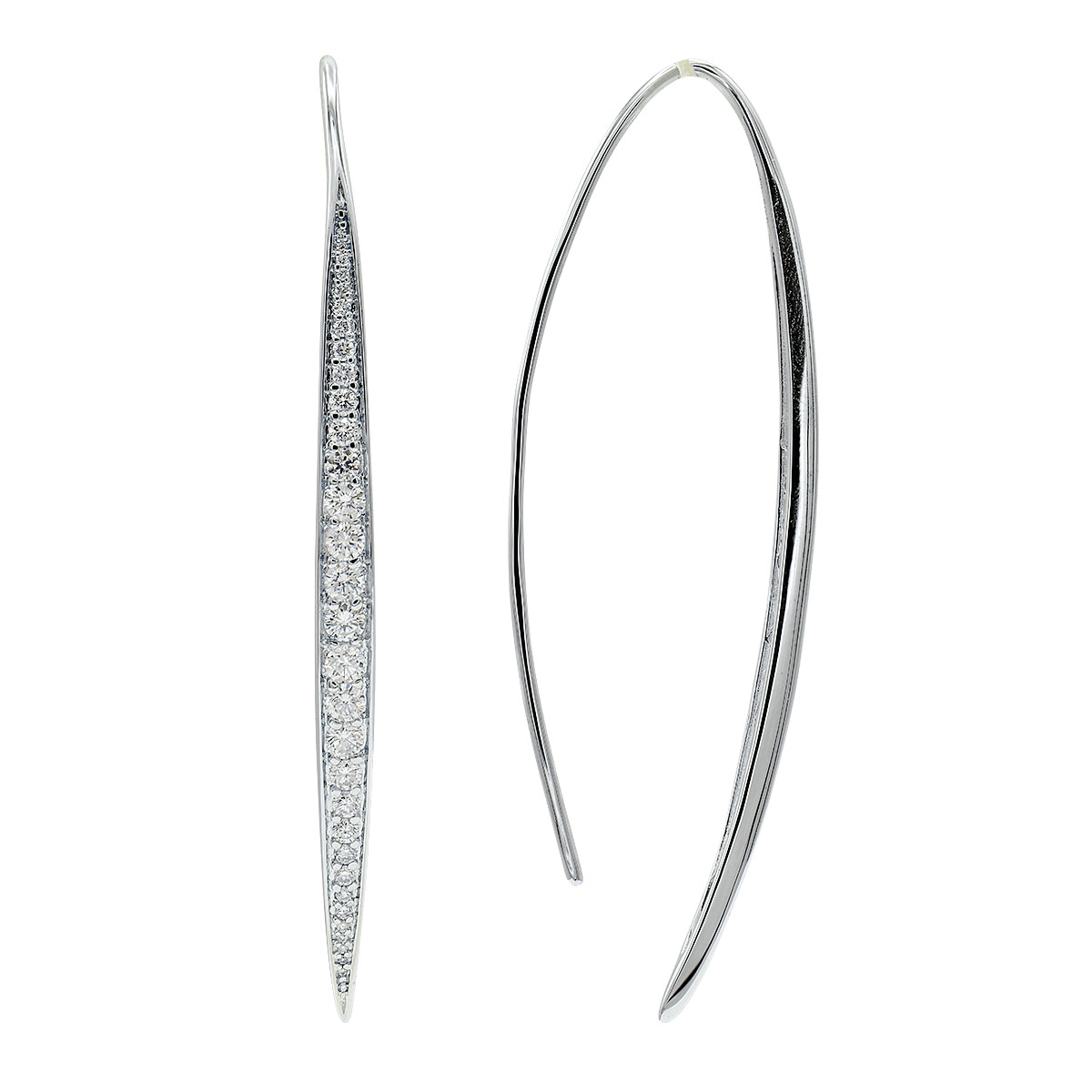 18kt Diamond Line Earrings