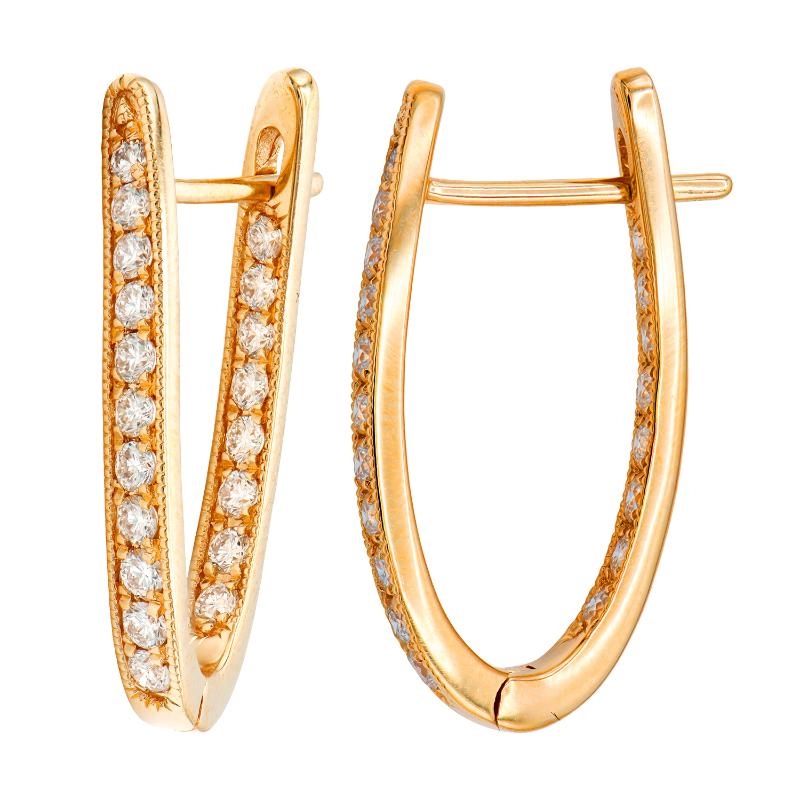 18kt Inside Out Milgrain Hoop Earrings