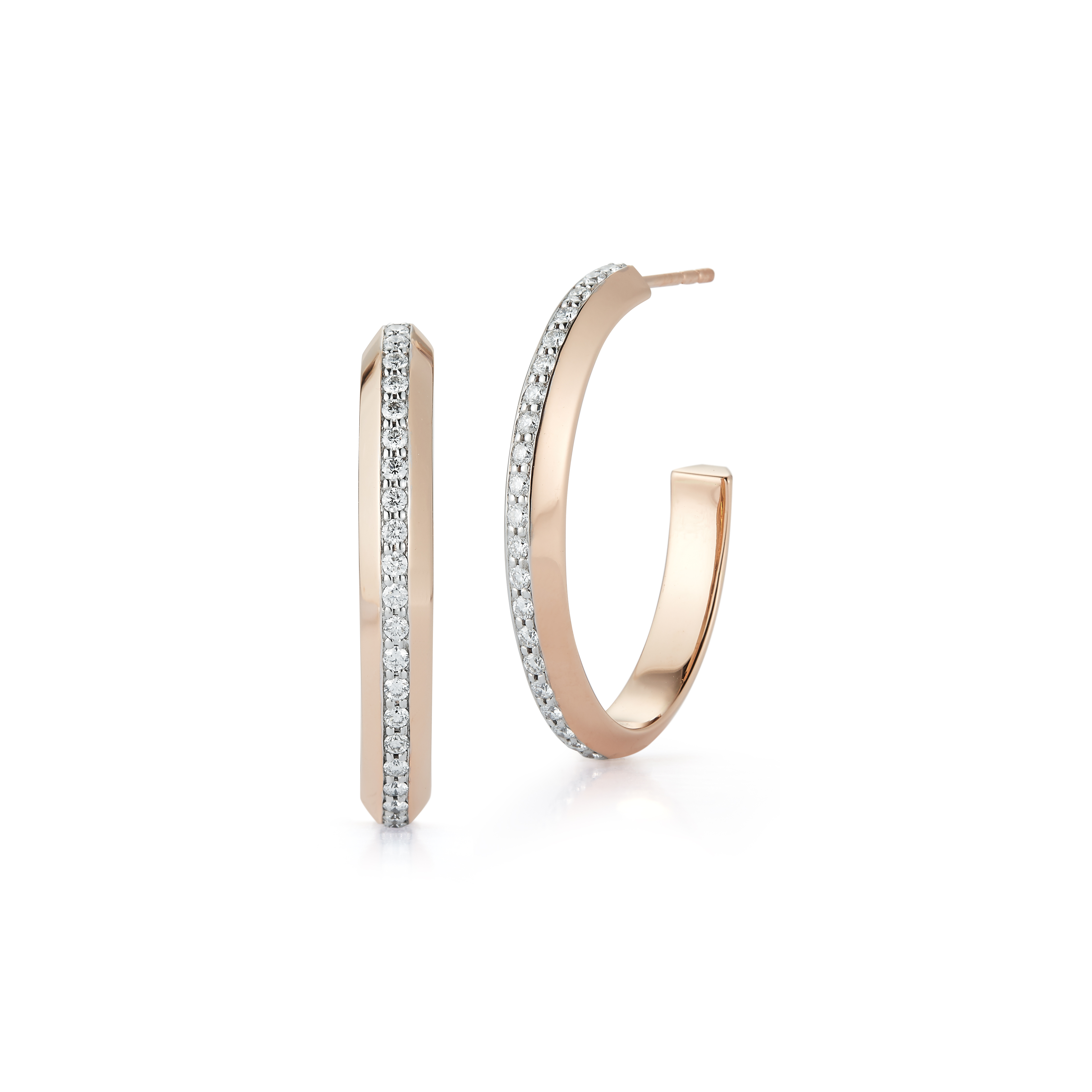 Walter's Faith 18kt Rose Gold Grant Hoop Earrings