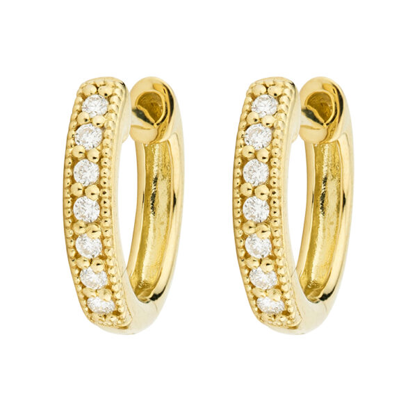 Jude Frances 18kt Yellow Gold Huggie Hoops