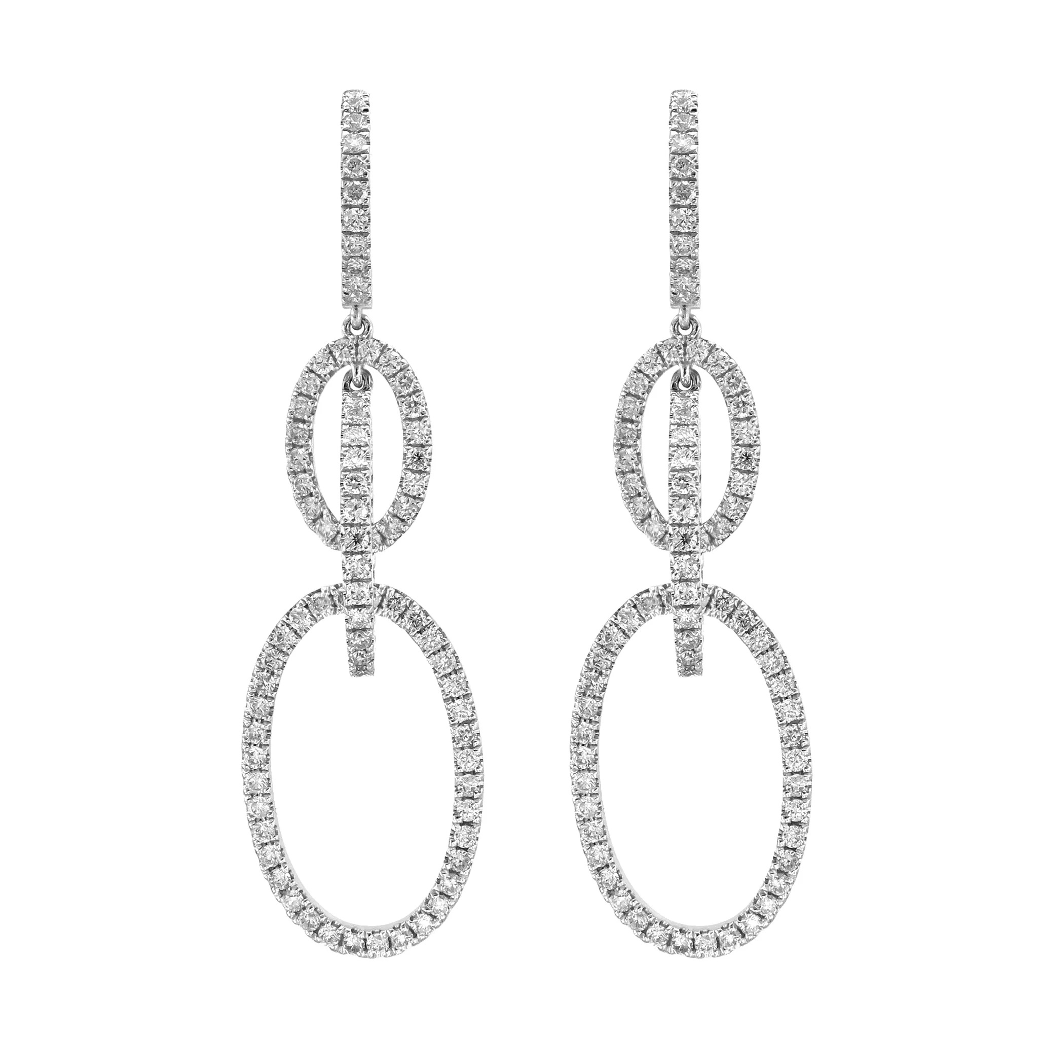 Korman Signature 14kt White Gold Diamond Dangle Earrings