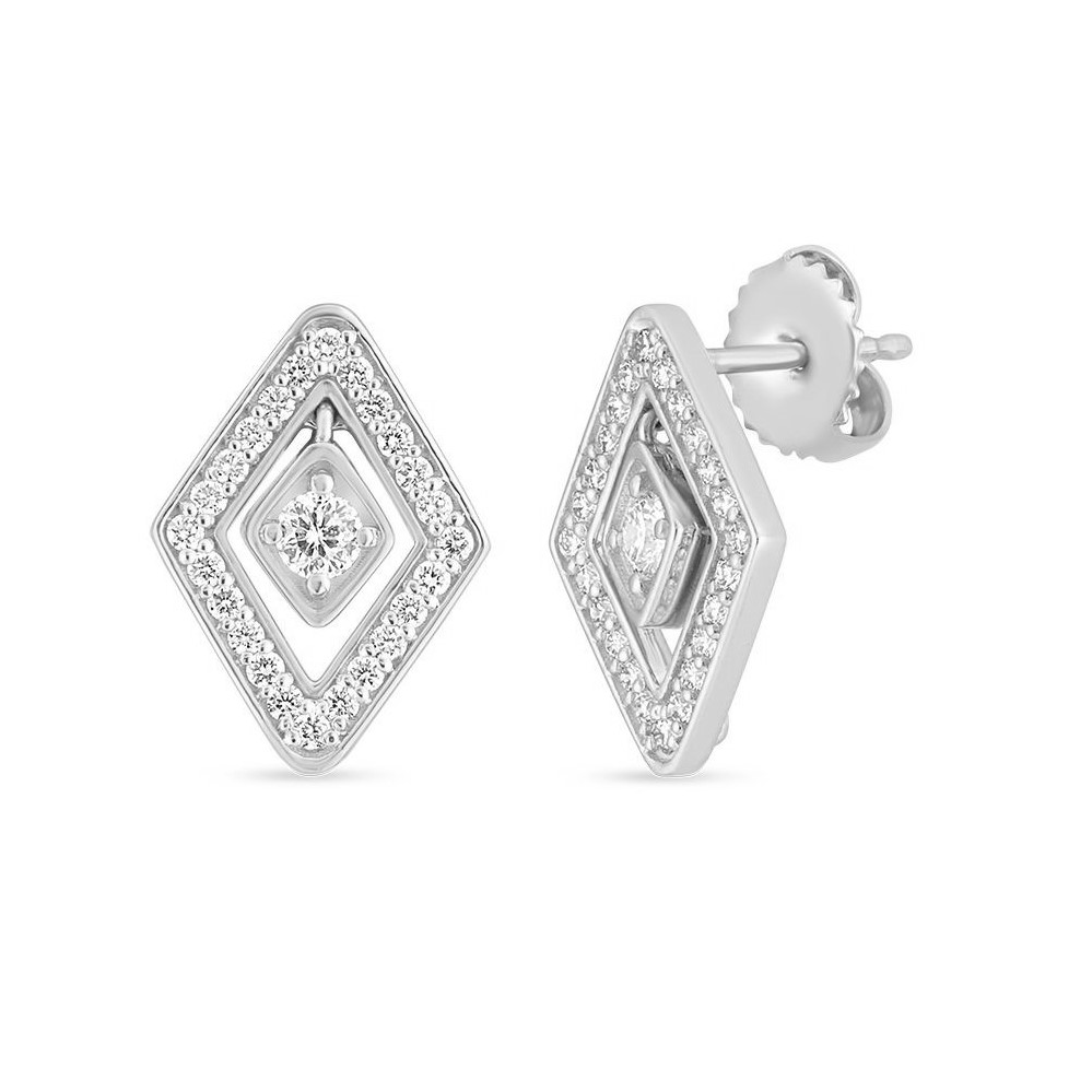 18kt Diamond Marquise Diamante Stud Earring