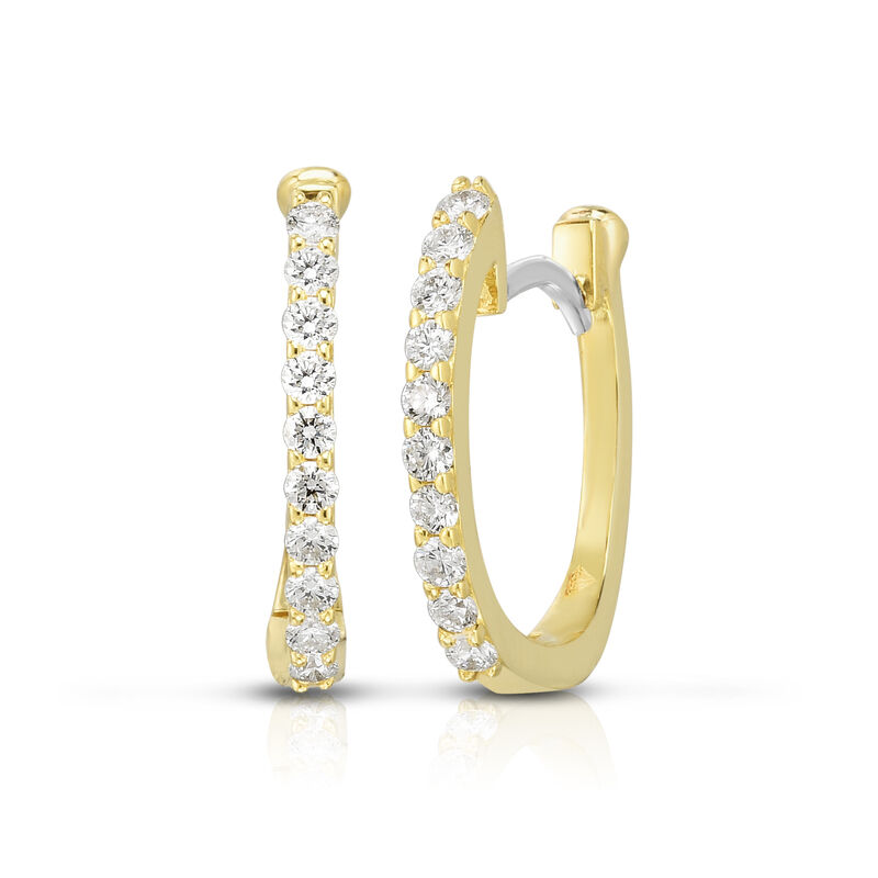 18kt Diamond Tiny Hoop Earrings