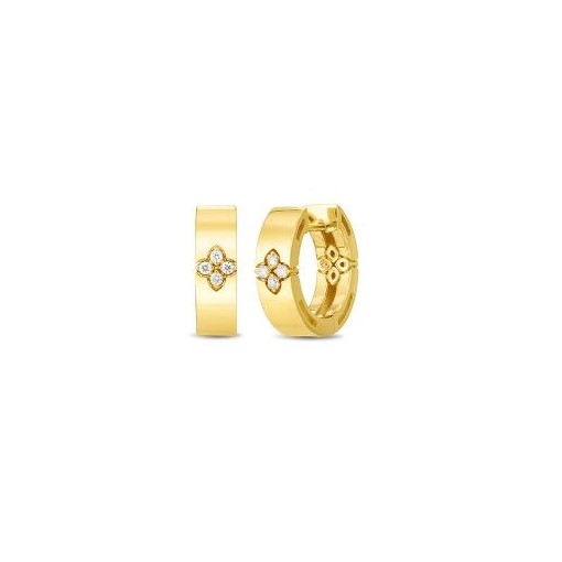 18kt Diamond Love In Verona Hoop Earrings