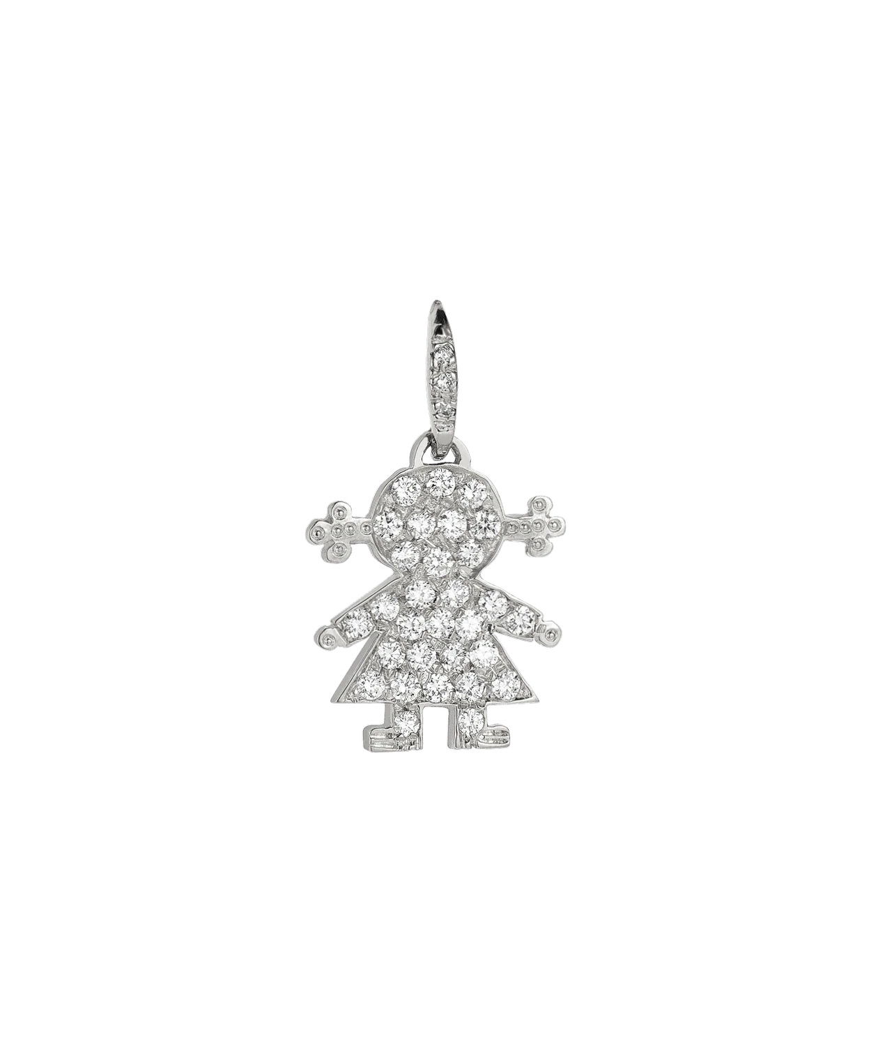 Pave Set Diamond Baby Girl Pendant