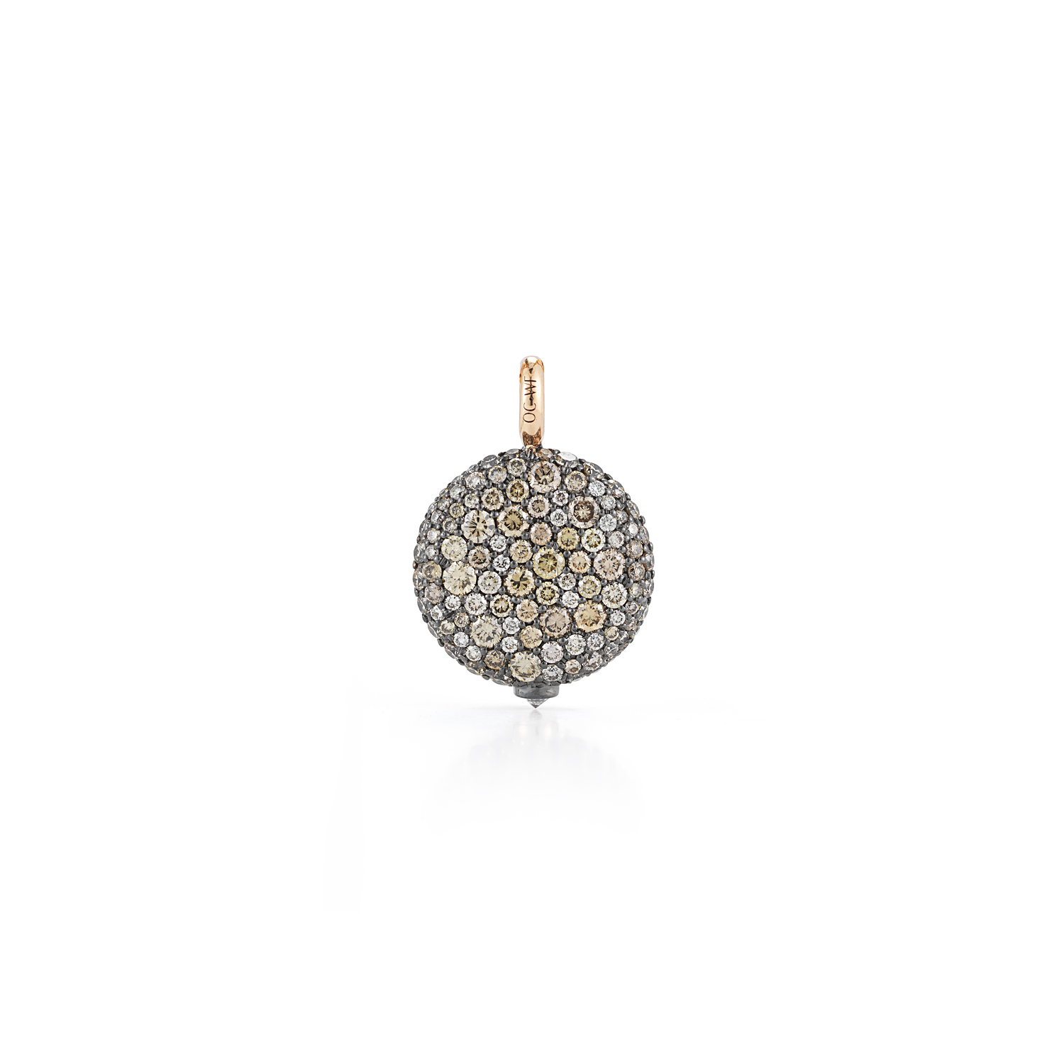 18kt Medium Diamond Pebble Locket