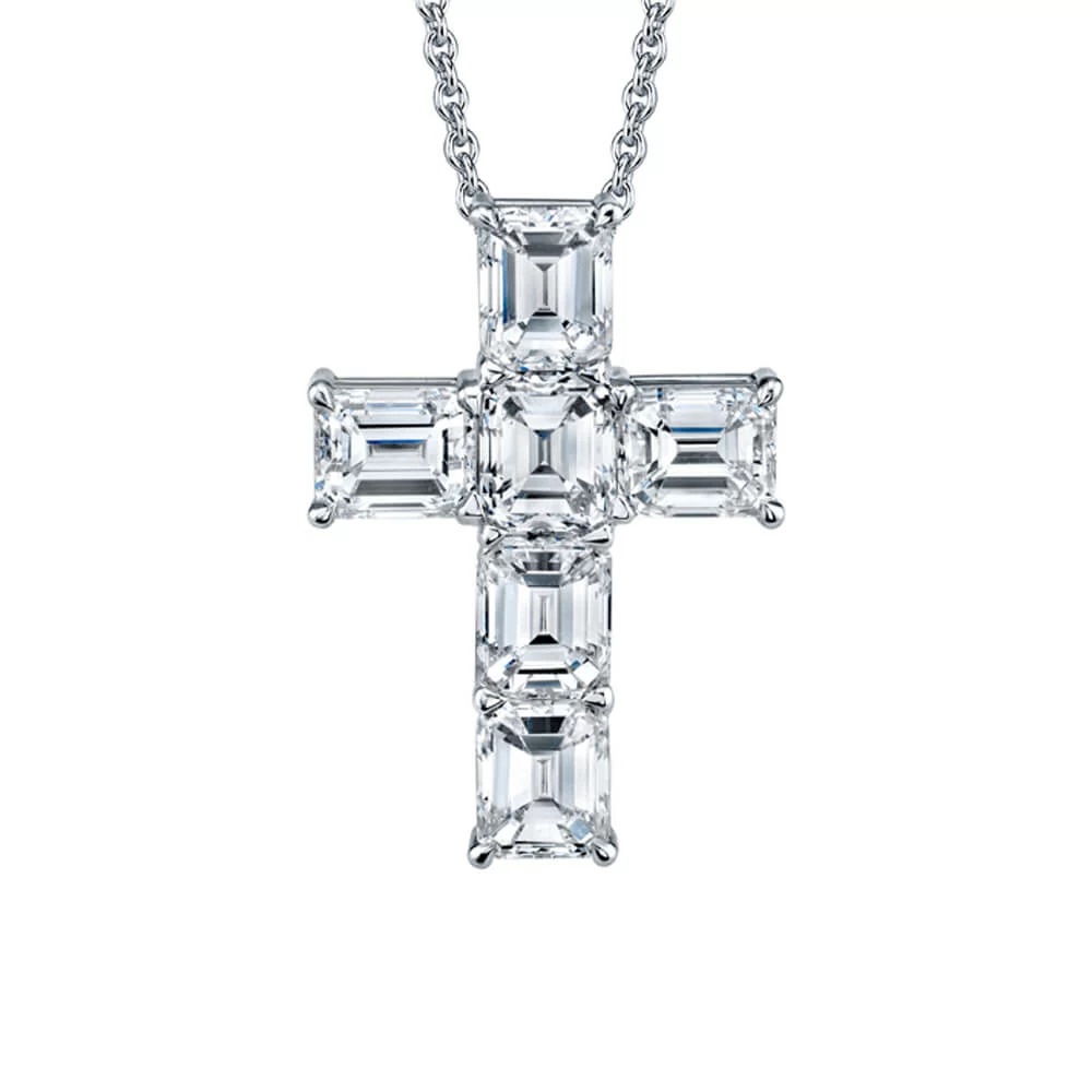 4 CT Sterling Silver & Cubic Zirconia Asscher Cut Necklace | Erwin Pearl |  Erwin Pearl