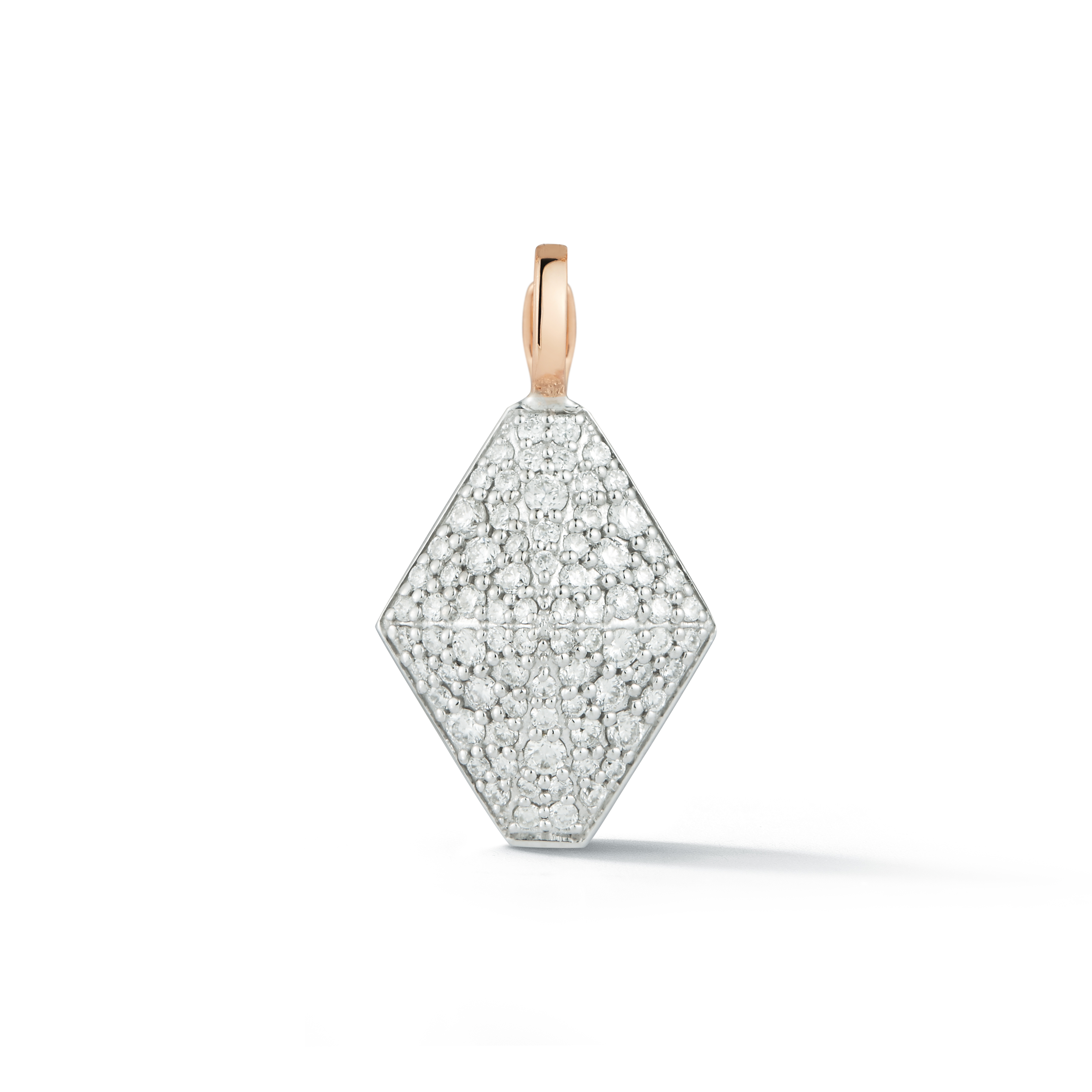 Walter's Faith 18kt Rose Gold and Pave Diamond Sydney Origami Charm Pendant