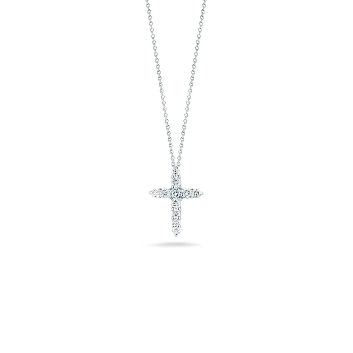 18kt Diamond Cross Pendant Necklace