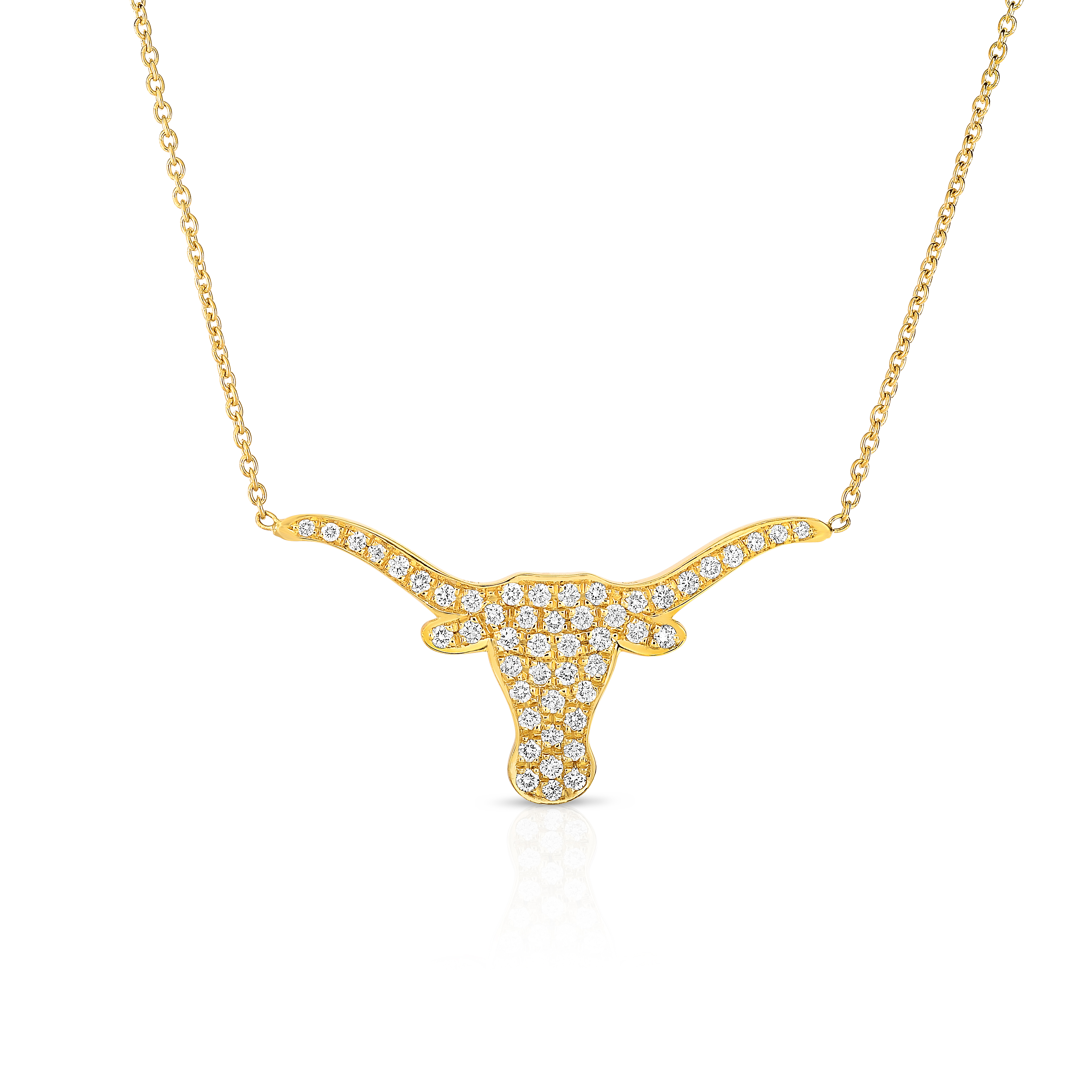 Korman Signature 18kt Large Diamond Longhorn Necklace