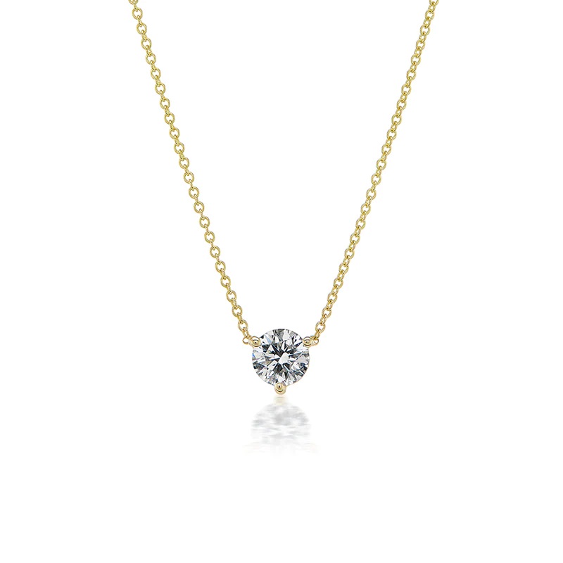 18kt Diamond Solitaire Pendant Necklace