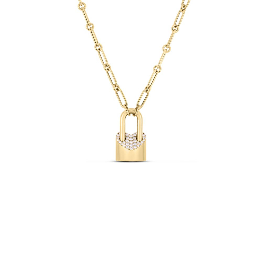 Gold Lock Pendant Necklace Padlock Pendant Necklace Gold Lock 