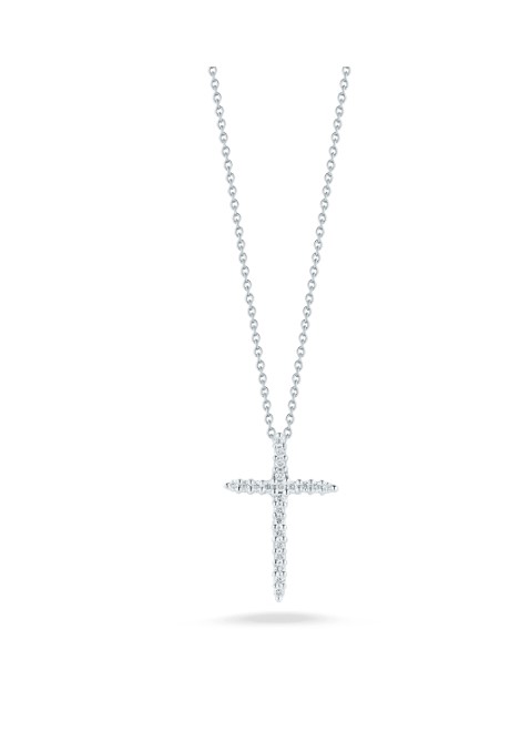 18kt Diamond Cross Pendant Necklace