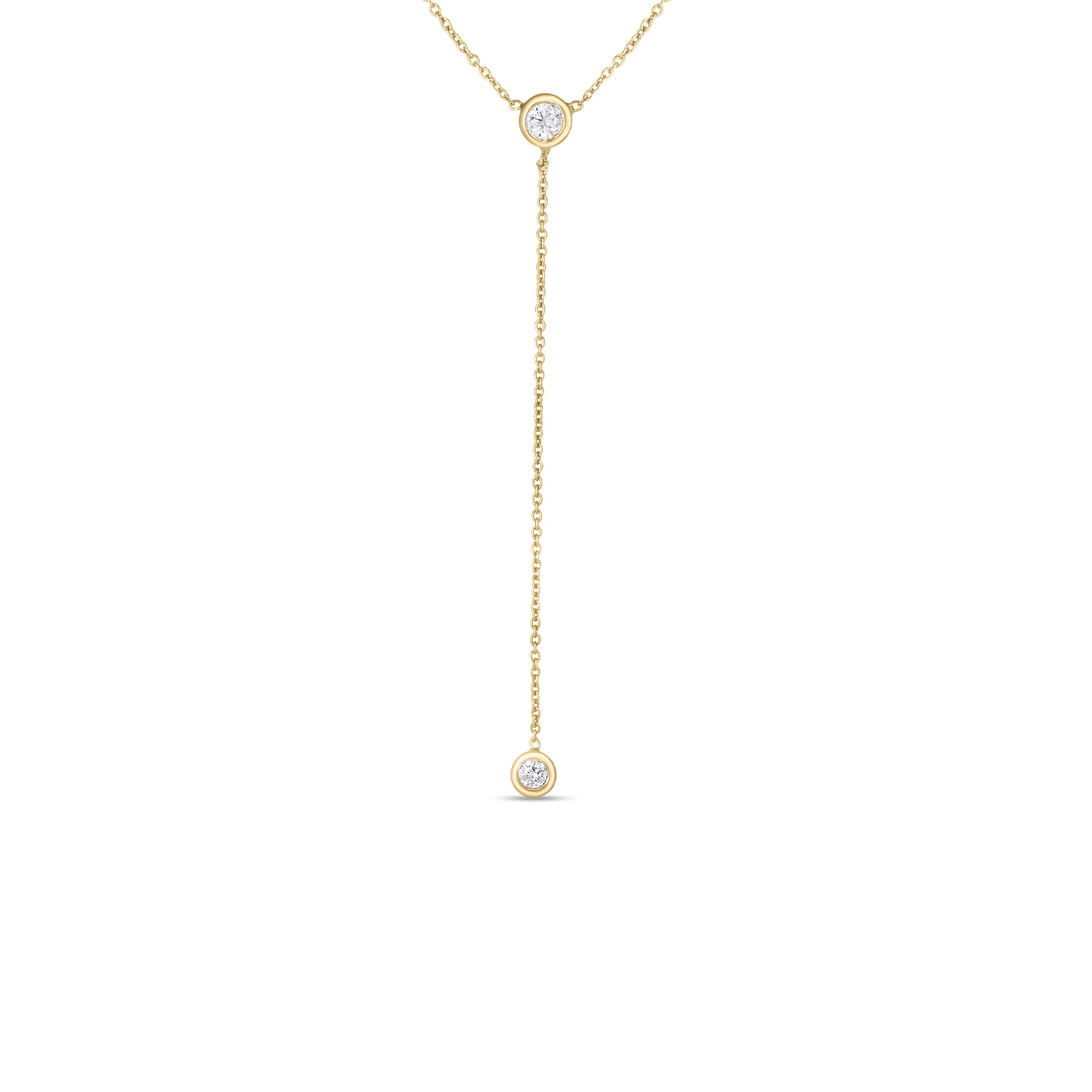 Roberto Coin 18kt Yellow Gold Diamond Y Necklace