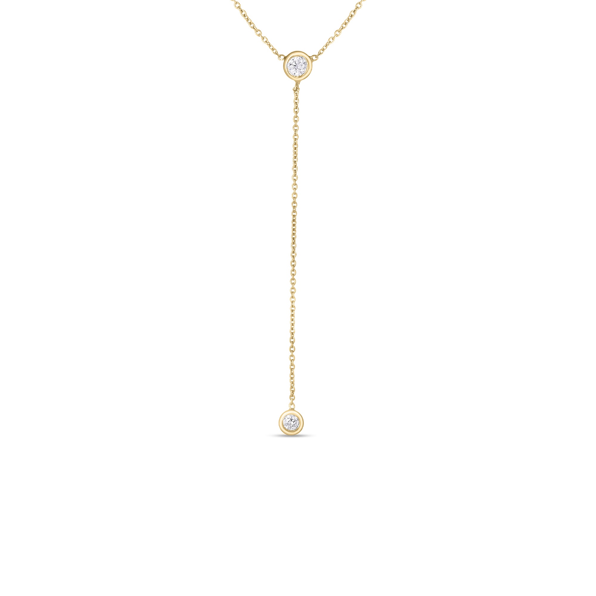 18kt Diamond Y Necklace