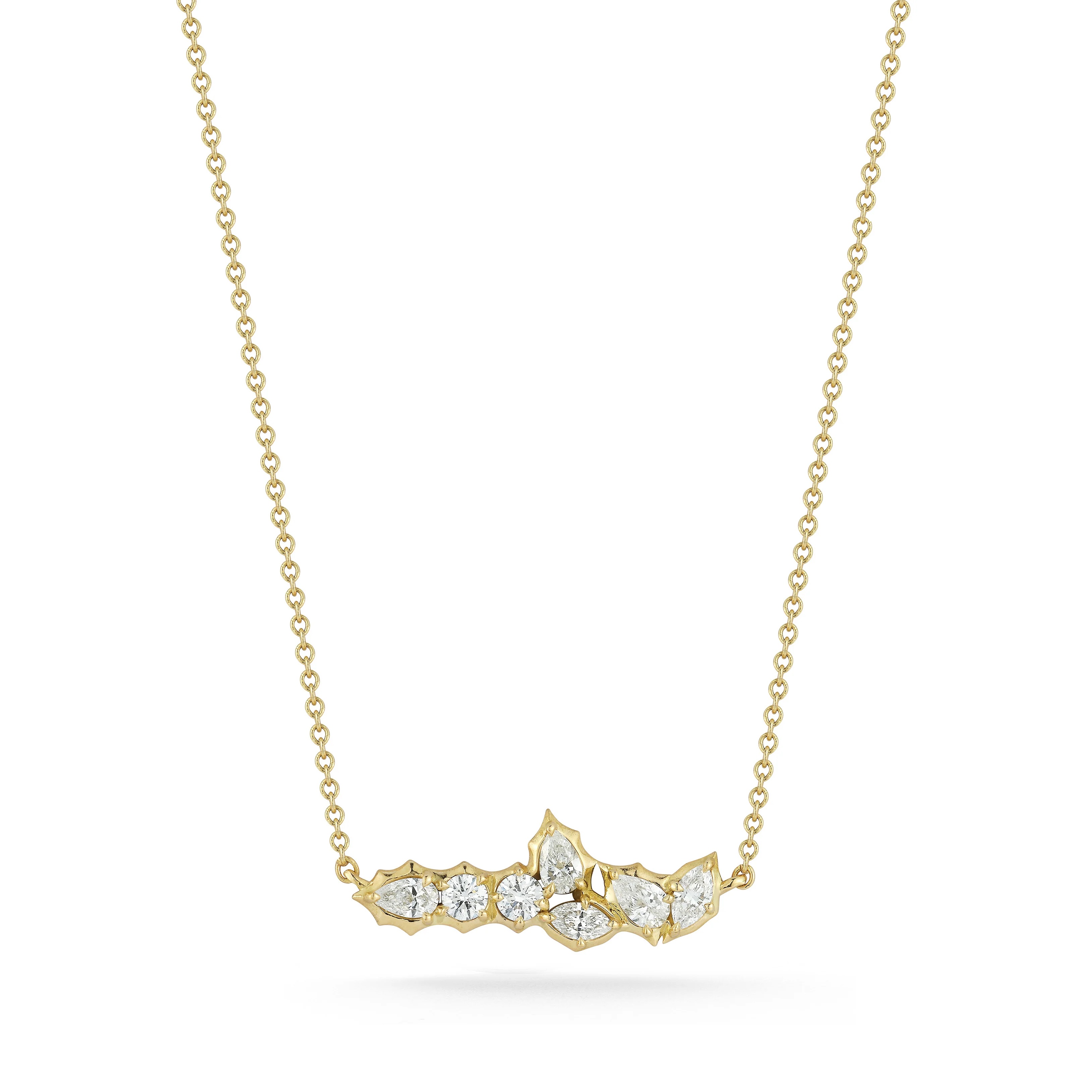 18kt Posey Bar Pendant Necklace