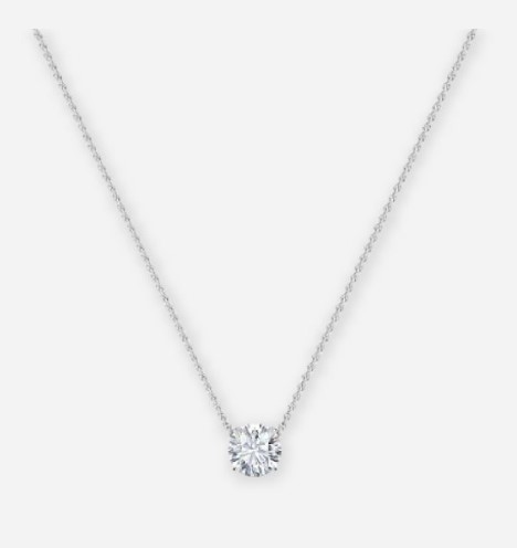 Round Diamond Solitaire Pendant