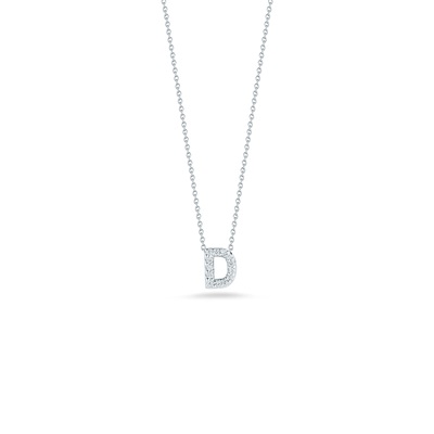 18kt Diamond 'd' Initial Necklace