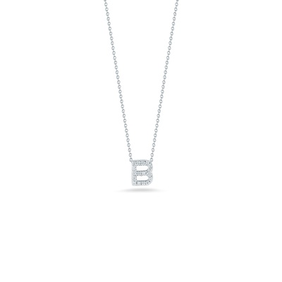 18kt Diamond 'b' Initial Necklace