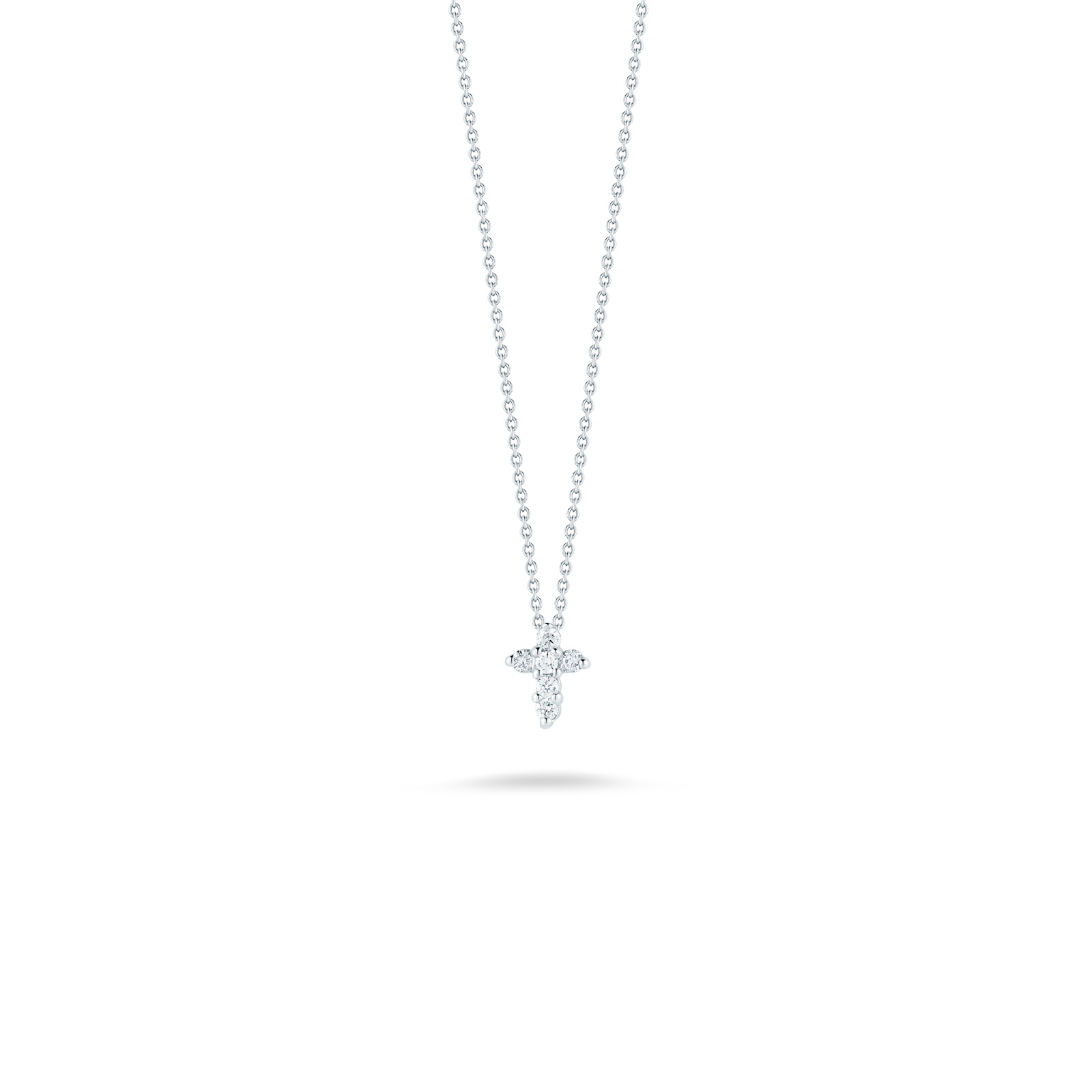 Roberto Coin 18kt White Gold Baby Cross Pendant Necklace