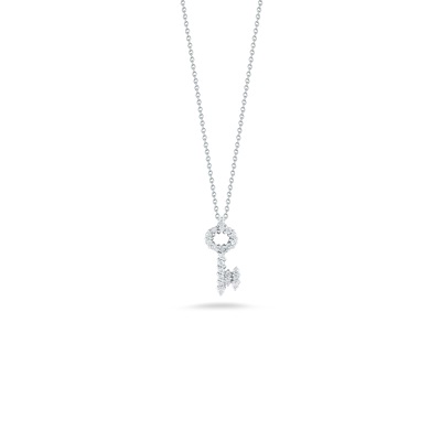 18kt Diamond Key Necklace