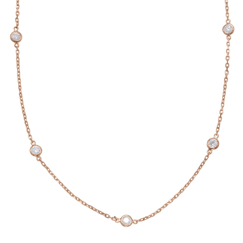 14kt Diamond By The Yard Necklace