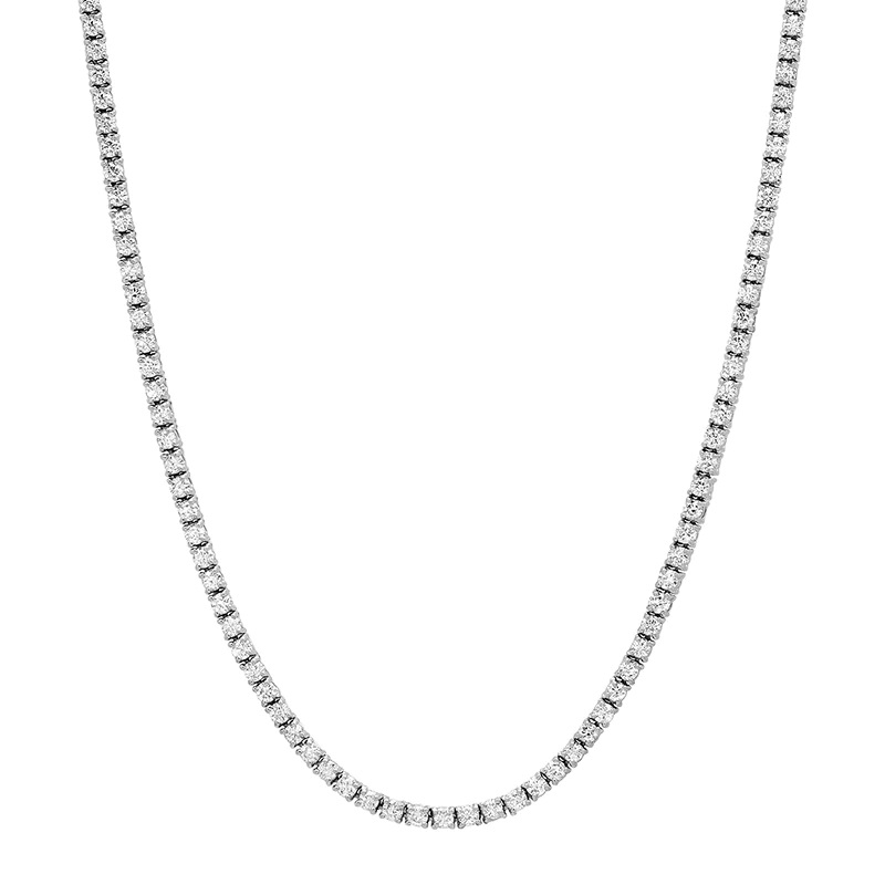 18kt 11.15ct Diamond Tennis Necklace