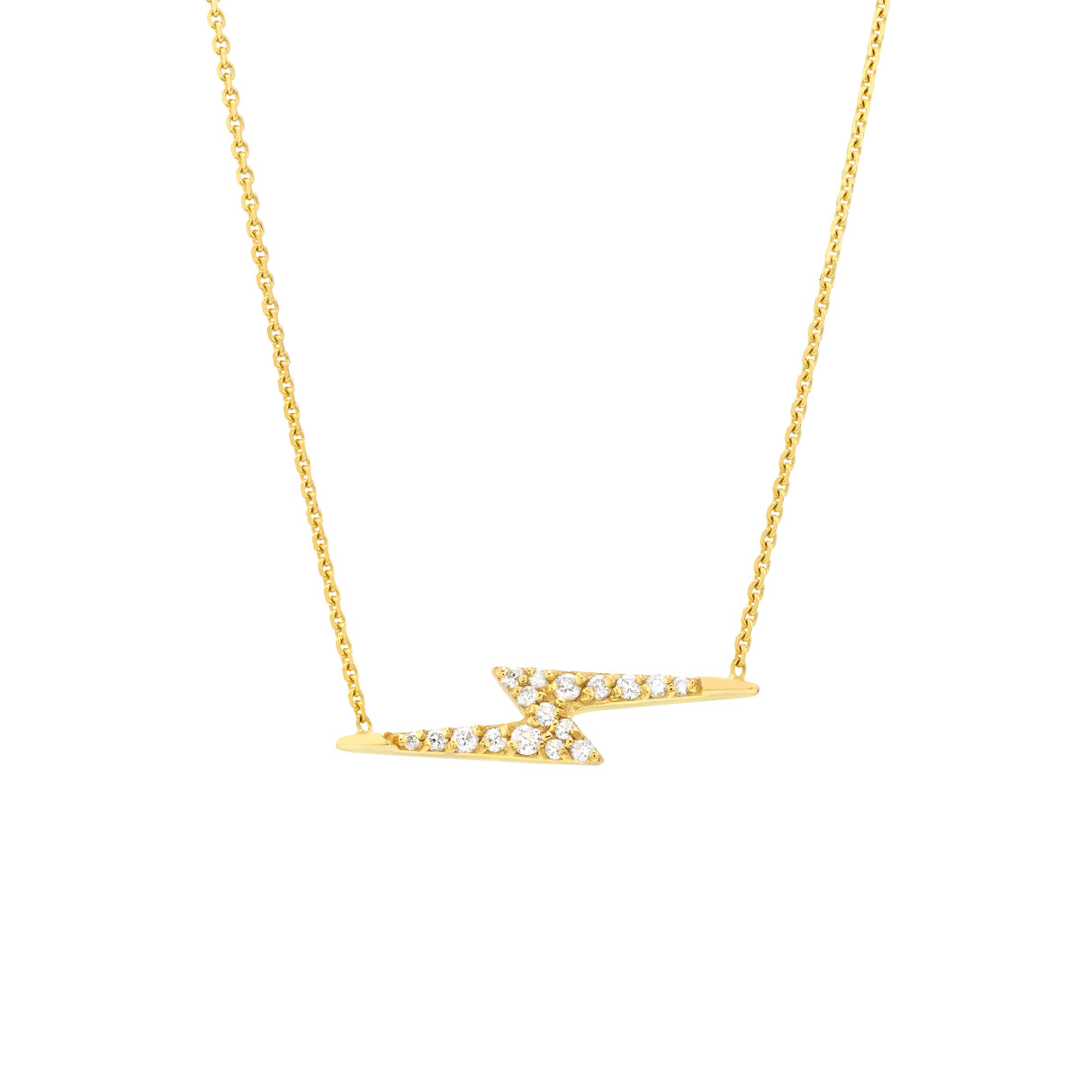 14kt Diamond Thunder Bolt Necklace