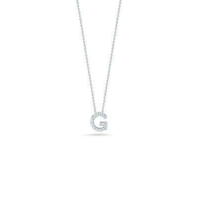 18kt Diamond 'g' Initial Necklace